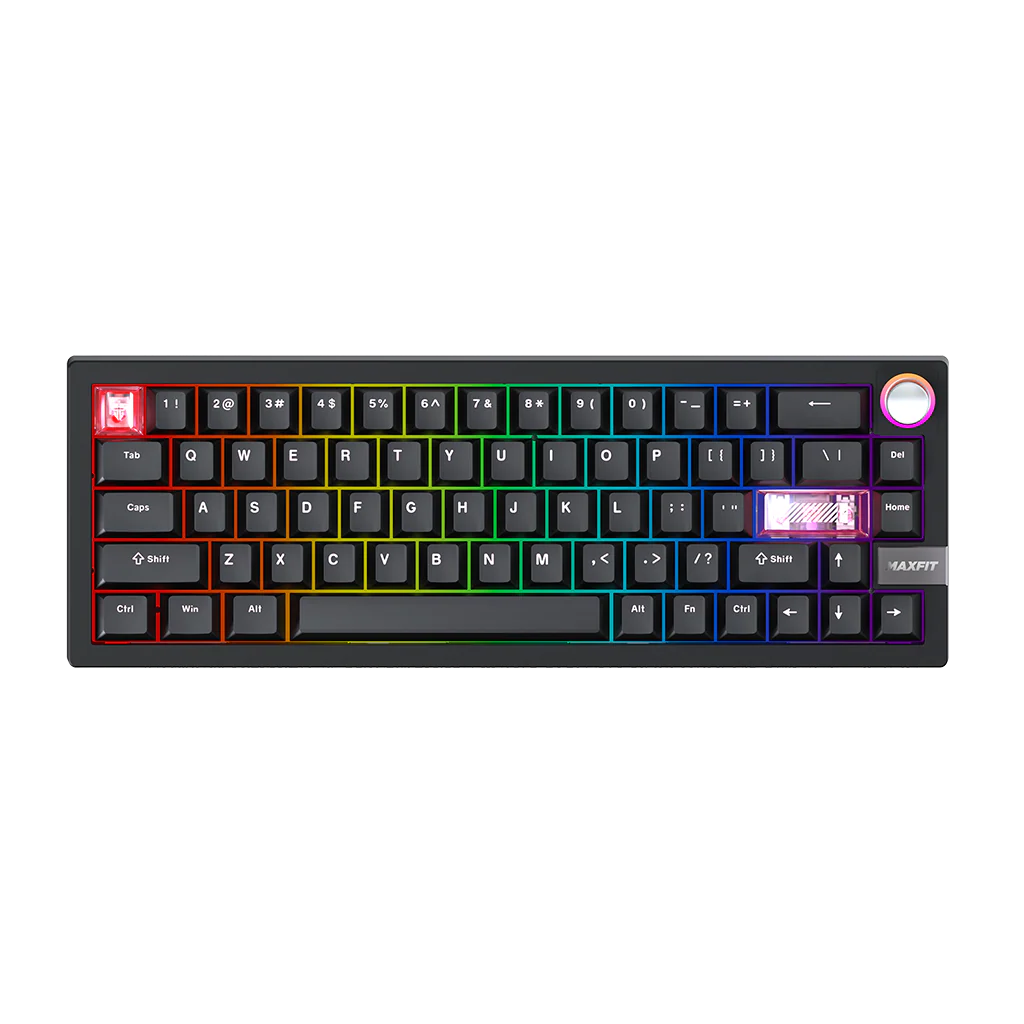 Fantech MAXFIT6 60% Hot-Swap QMK/VIA Wireless Mechanical Keyboard with Knob