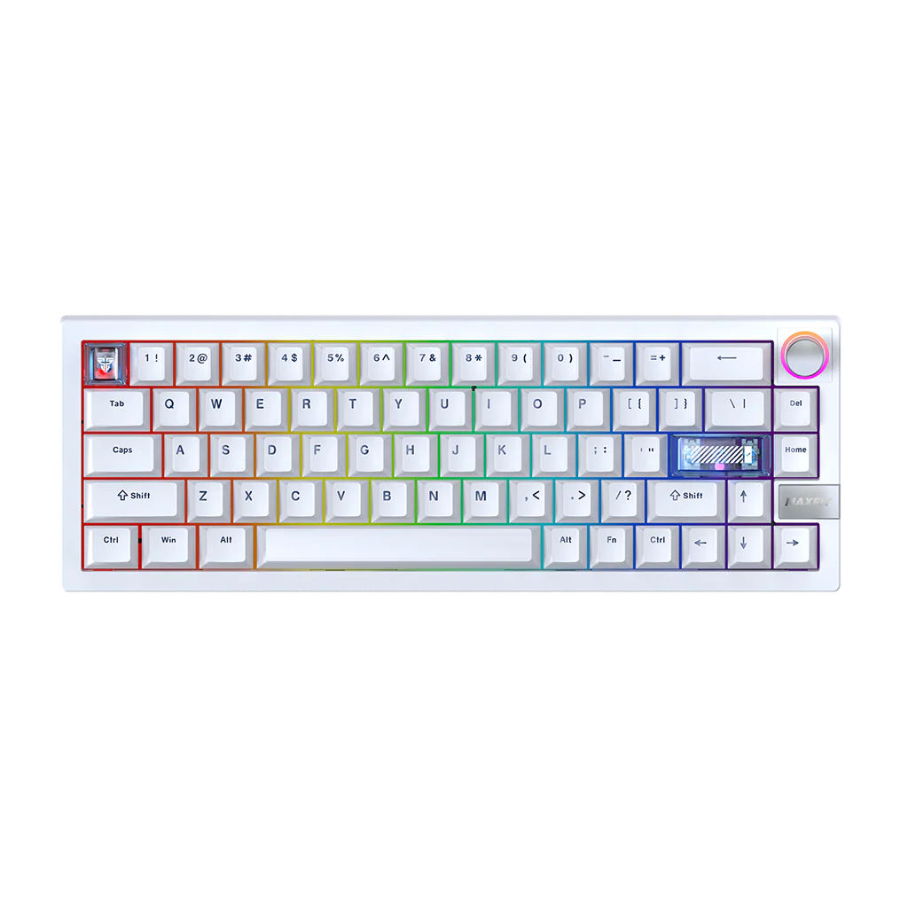 Fantech MAXFIT6 60% Hot-Swap QMK/VIA Wireless Mechanical Keyboard with Knob - Image 2