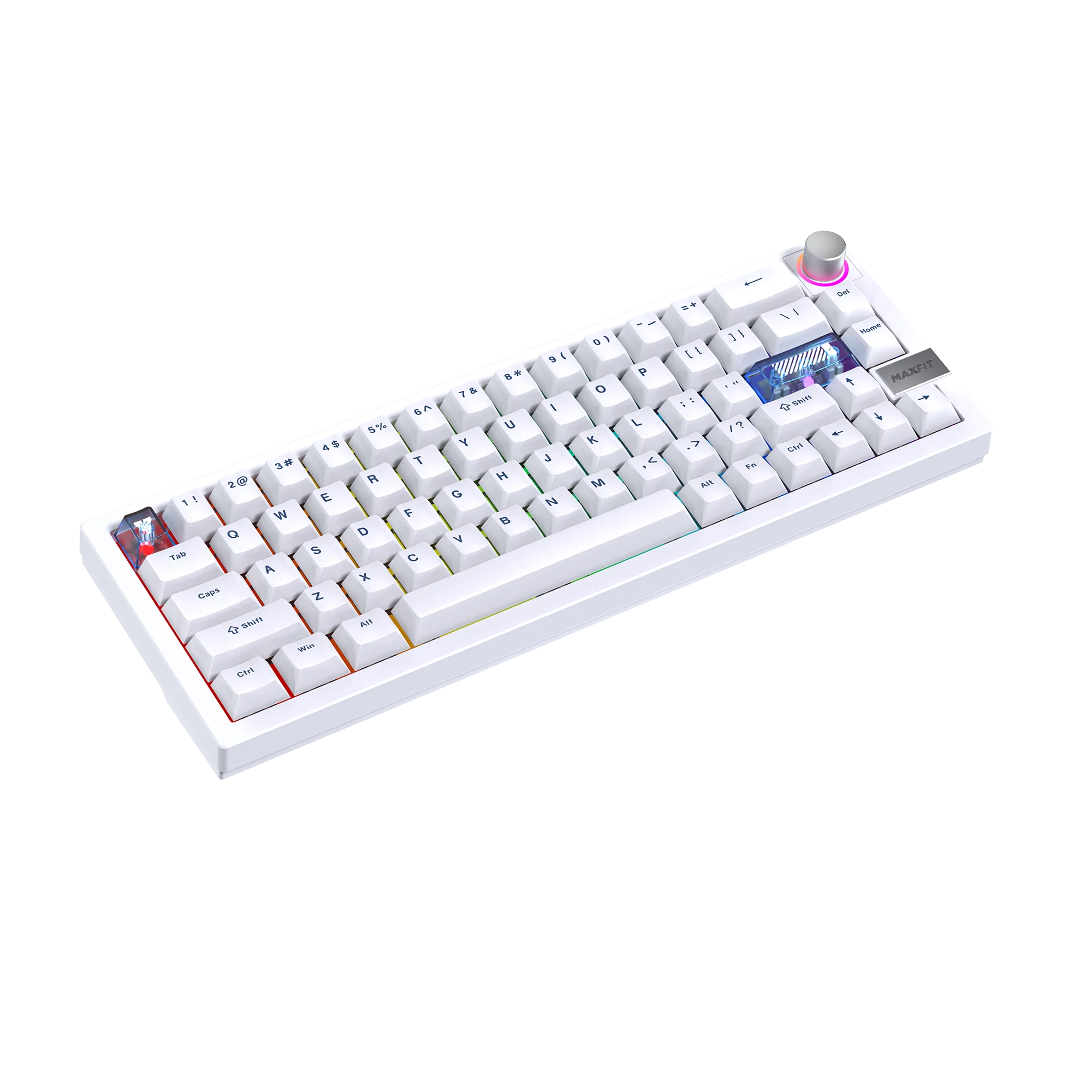 Fantech MAXFIT6 60% Hot-Swap QMK/VIA Wireless Mechanical Keyboard with Knob - Image 23