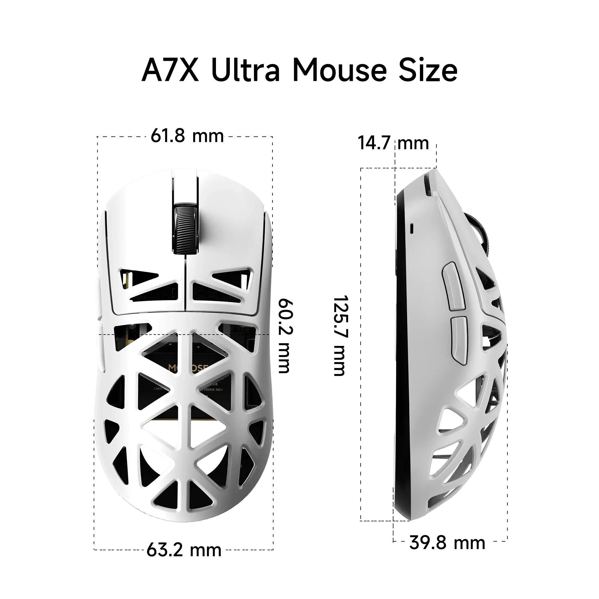MCHOSE A7X Ultra 8K Magnesium Alloy Wireless Gaming Mouse - Image 2