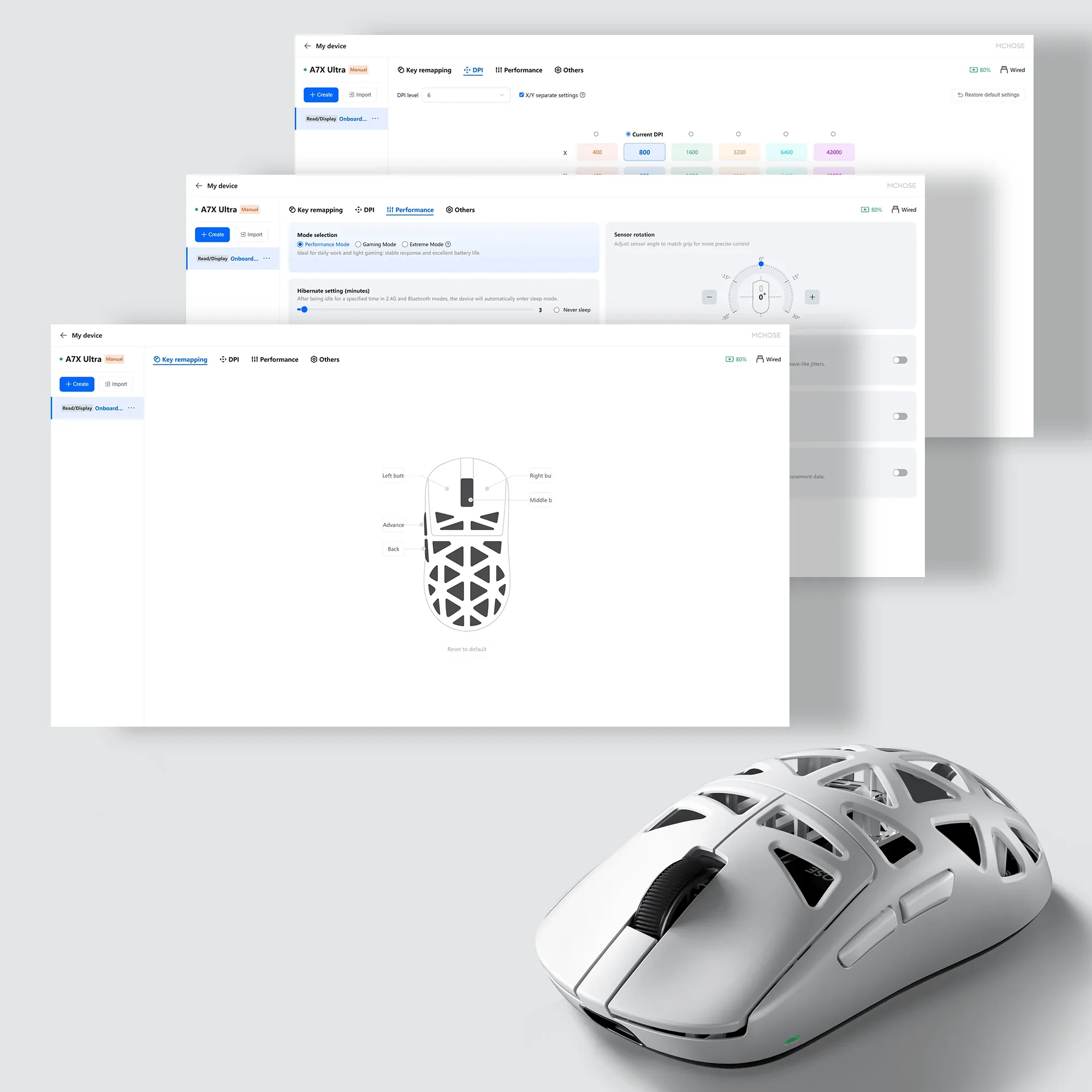 MCHOSE A7X Ultra 8K Magnesium Alloy Wireless Gaming Mouse - Image 6