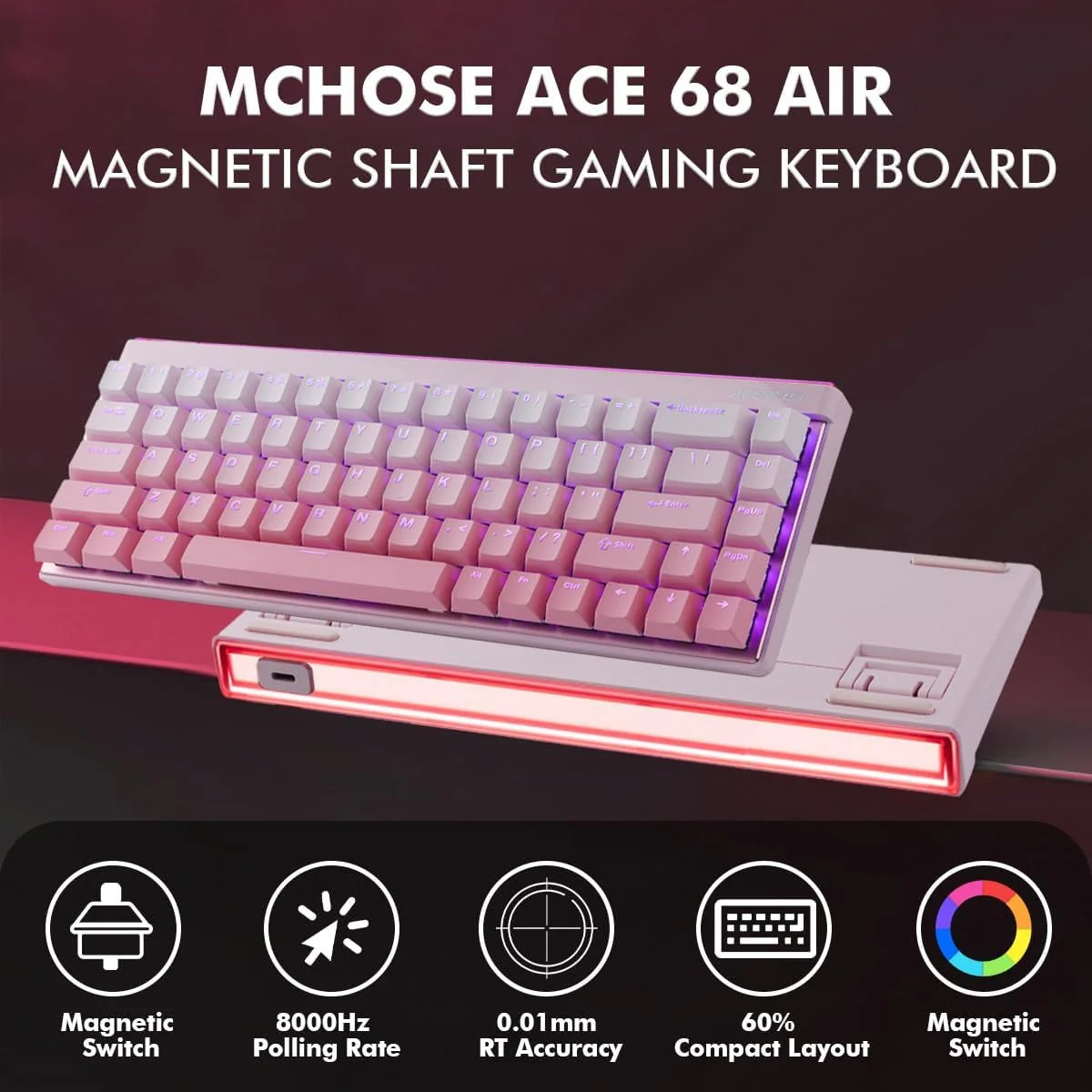 MCHOSE ACE 68 Air HE Magnetic 8K Wired Gaming Keyboard - Image 8