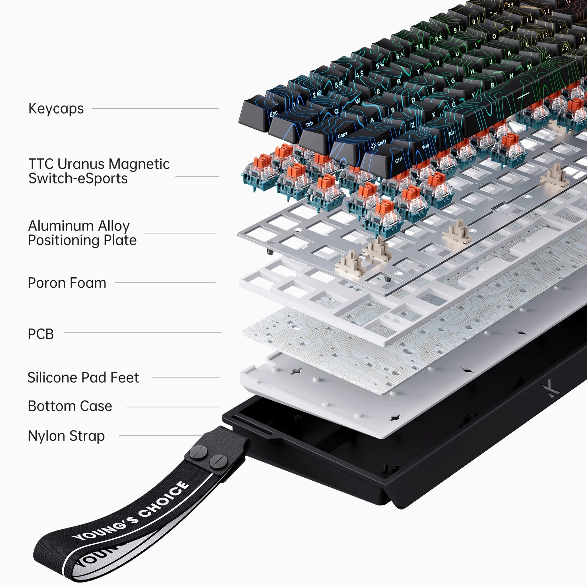 MCHOSE ACE 68 HE Magnetic 8K Wired Gaming Keyboard - Image 7
