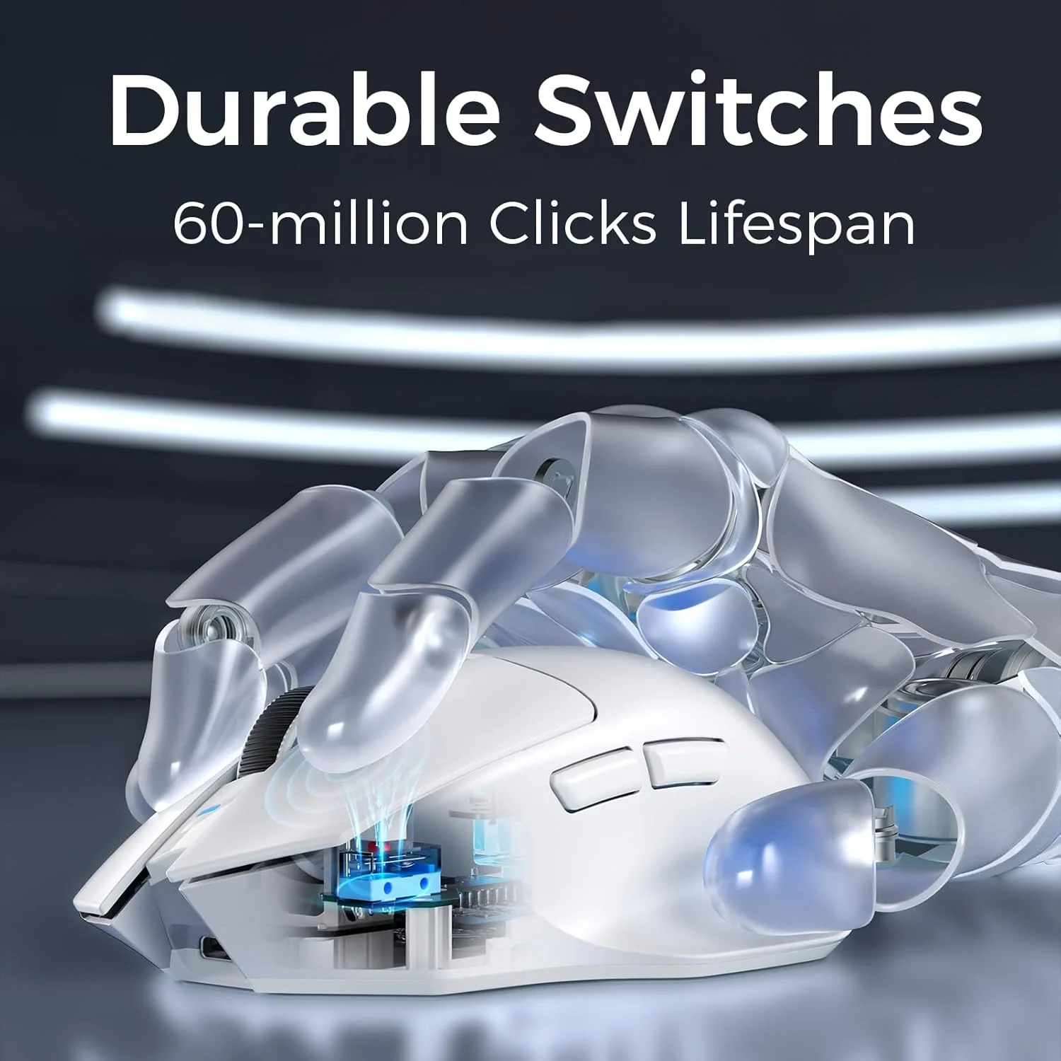 MCHOSE G7 Lightweight Ergonomic Wireless Mouse - Image 9