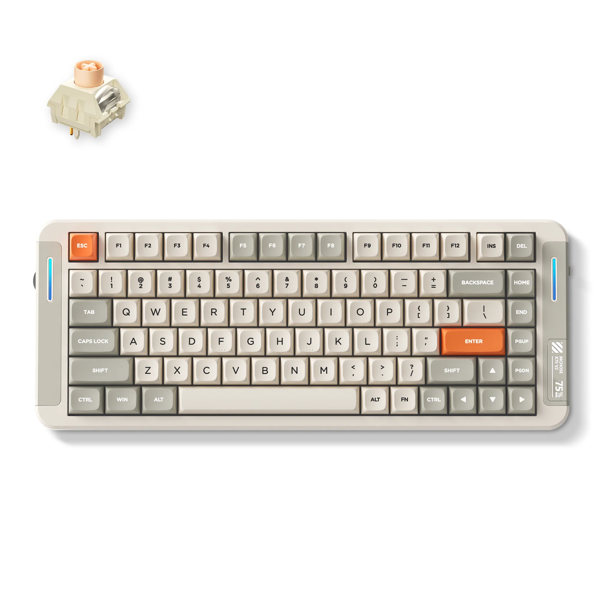 MCHOSE X75 V2 Gasket Mount 75% Layout Hot-Swap Wireless Mechanical Keyboard - Image 13