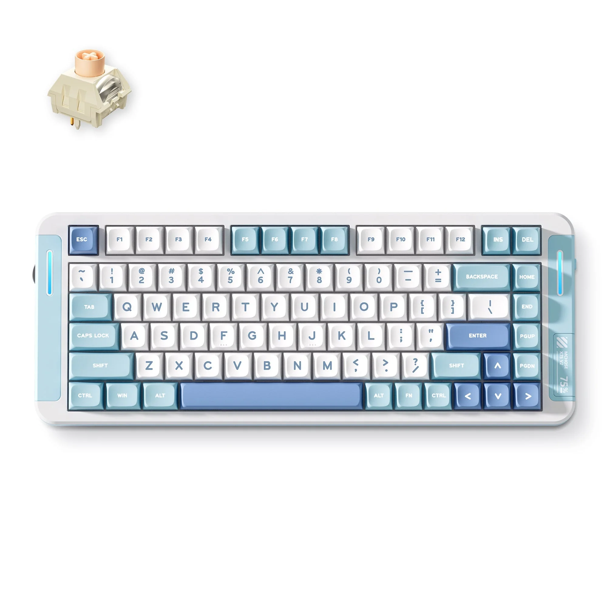MCHOSE X75 V2 Gasket Mount 75% Layout Hot-Swap Wireless Mechanical Keyboard - Image 15