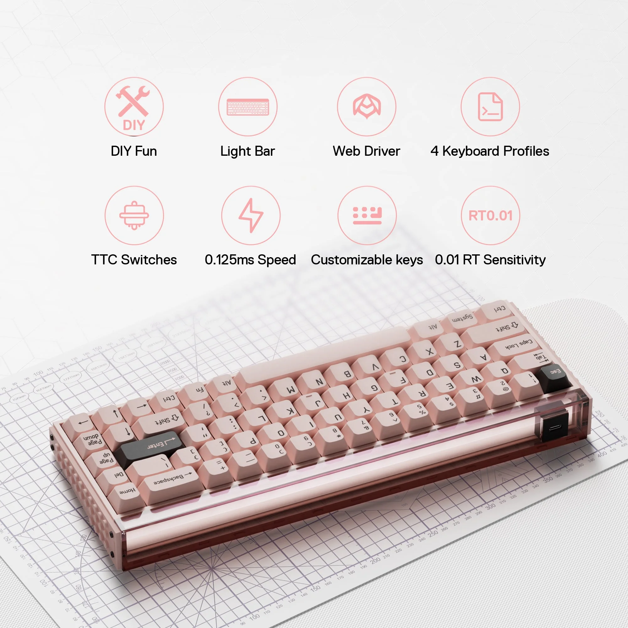 MelGeek MADE68 Pro Magnetic Custom Gaming HE Keyboard - Image 10