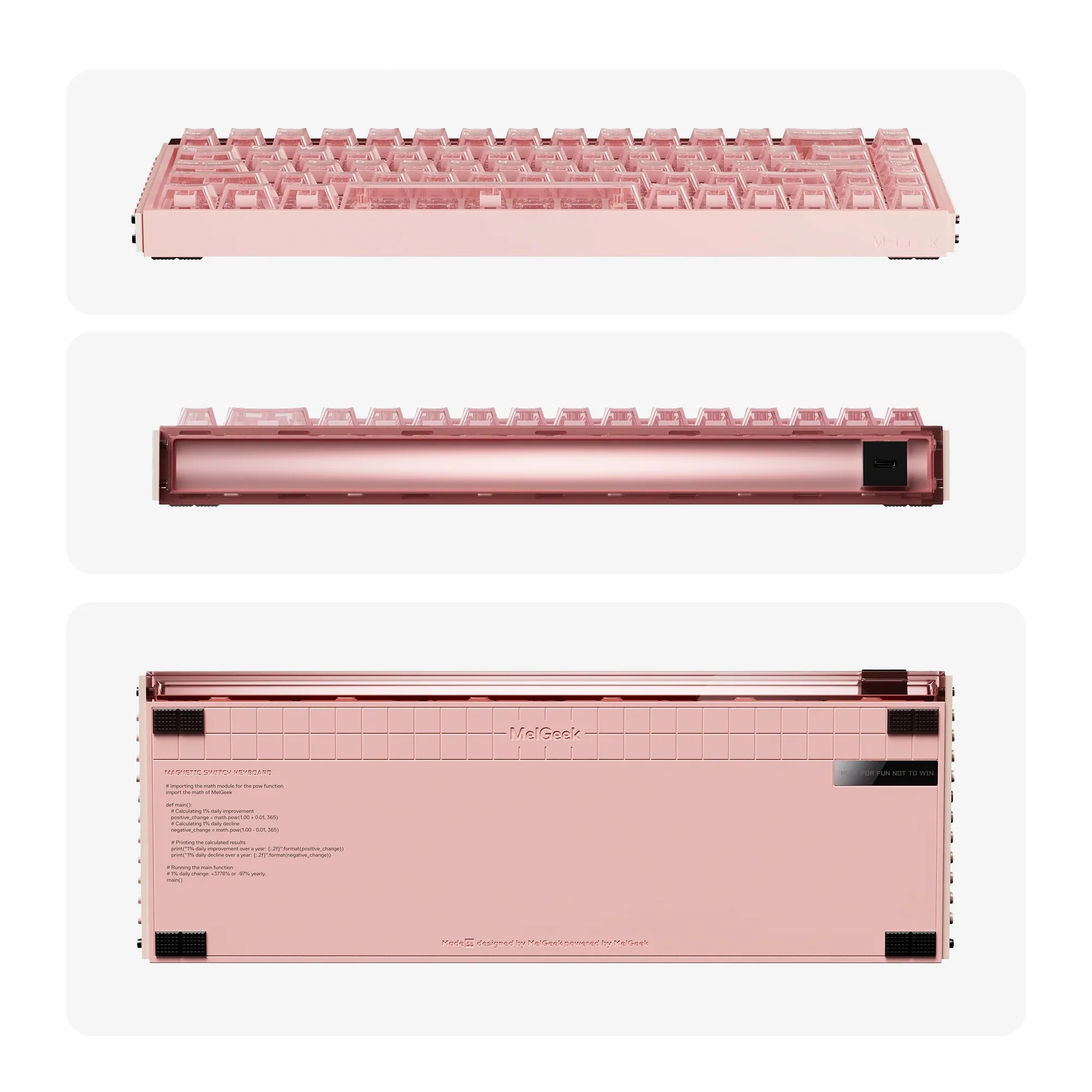MelGeek MADE68 Ultra+ Wired Aluminum Custom Gaming HE Keyboard - Image 22