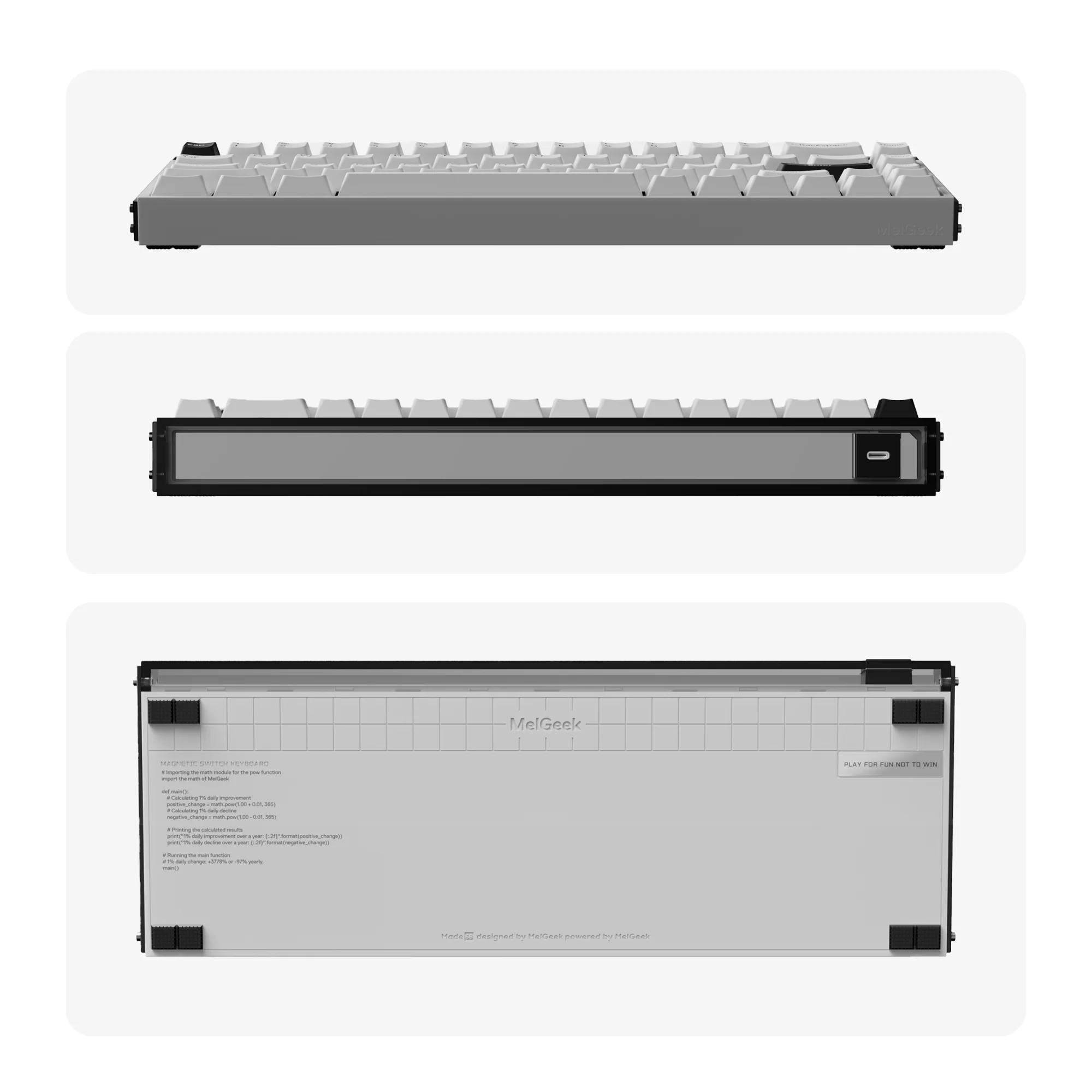 MelGeek MADE68 Ultra+ Wired Aluminum Custom Gaming HE Keyboard - Image 25