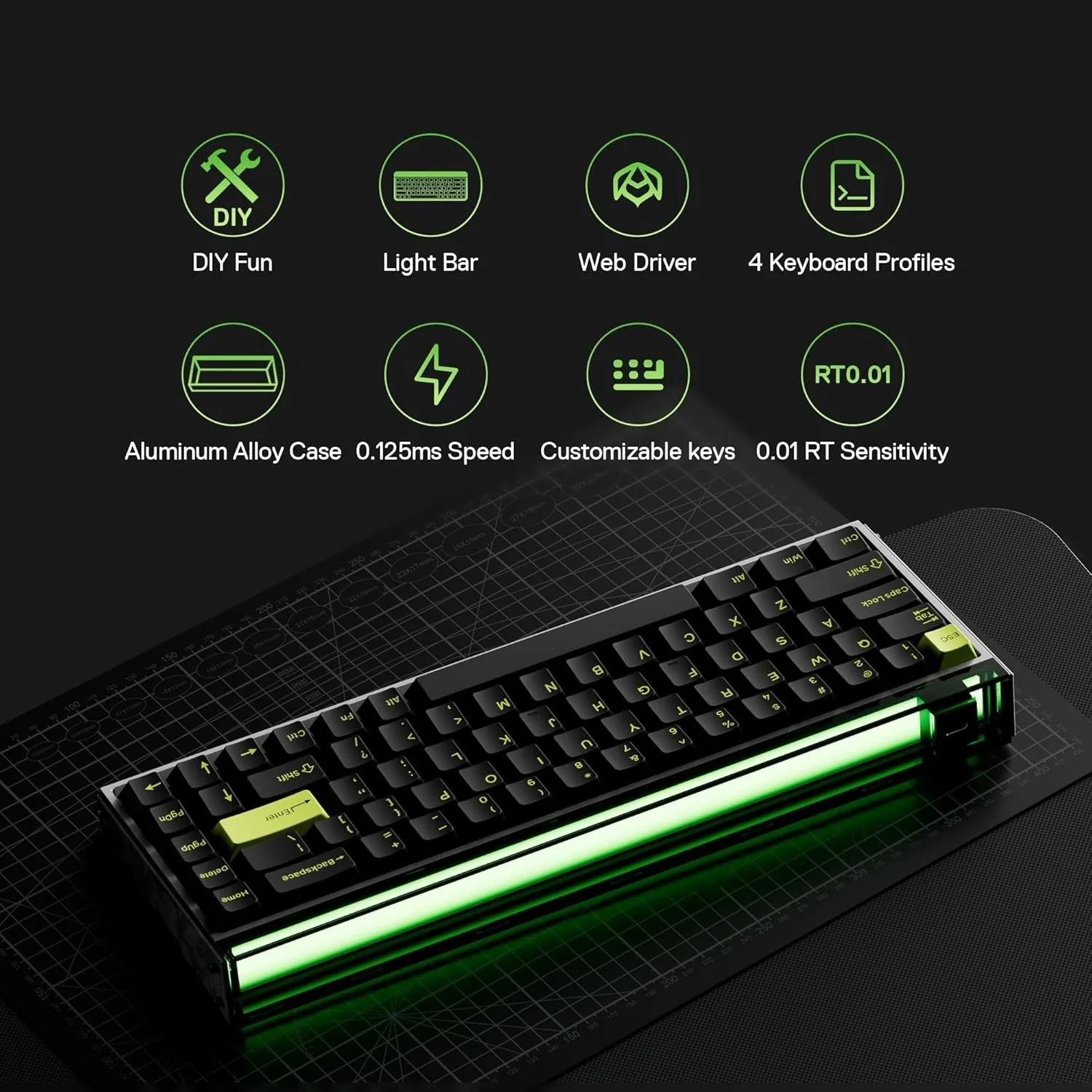 MelGeek MADE68 Ultra+ Wired Aluminum Custom Gaming HE Keyboard - Image 8