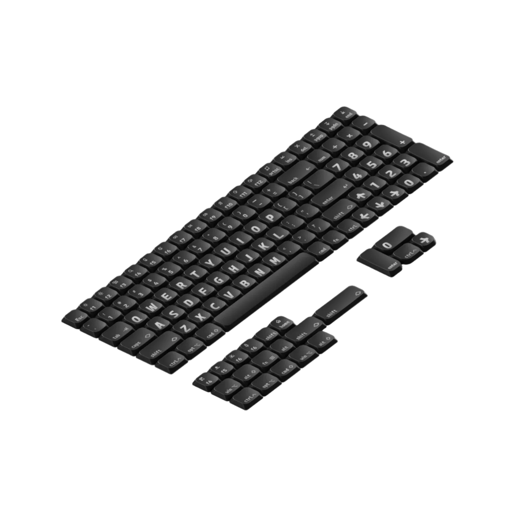 NuPhy Low-Profile Canopus Shine-through nSA Keycaps - 121 keys(Black)