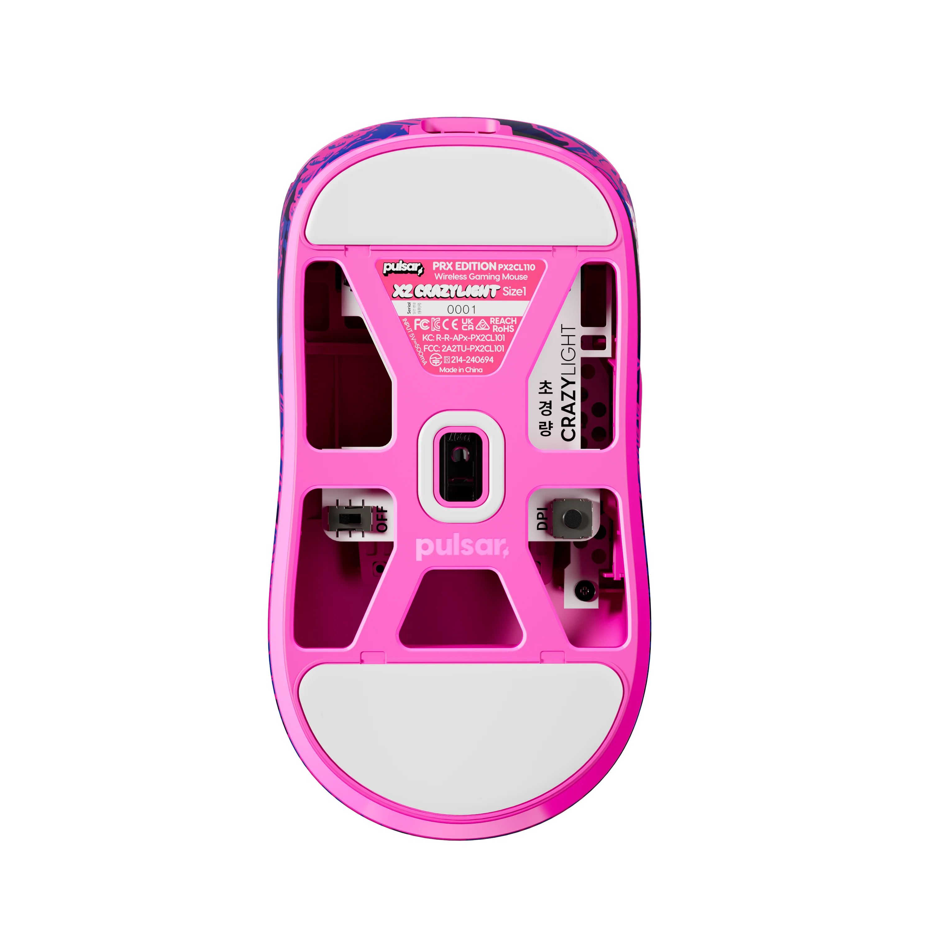 Pulsar X2 CrazyLight 8K 36g Ultra-Lightweight Wireless Gaming Mouse (PRX Edition) - Image 4