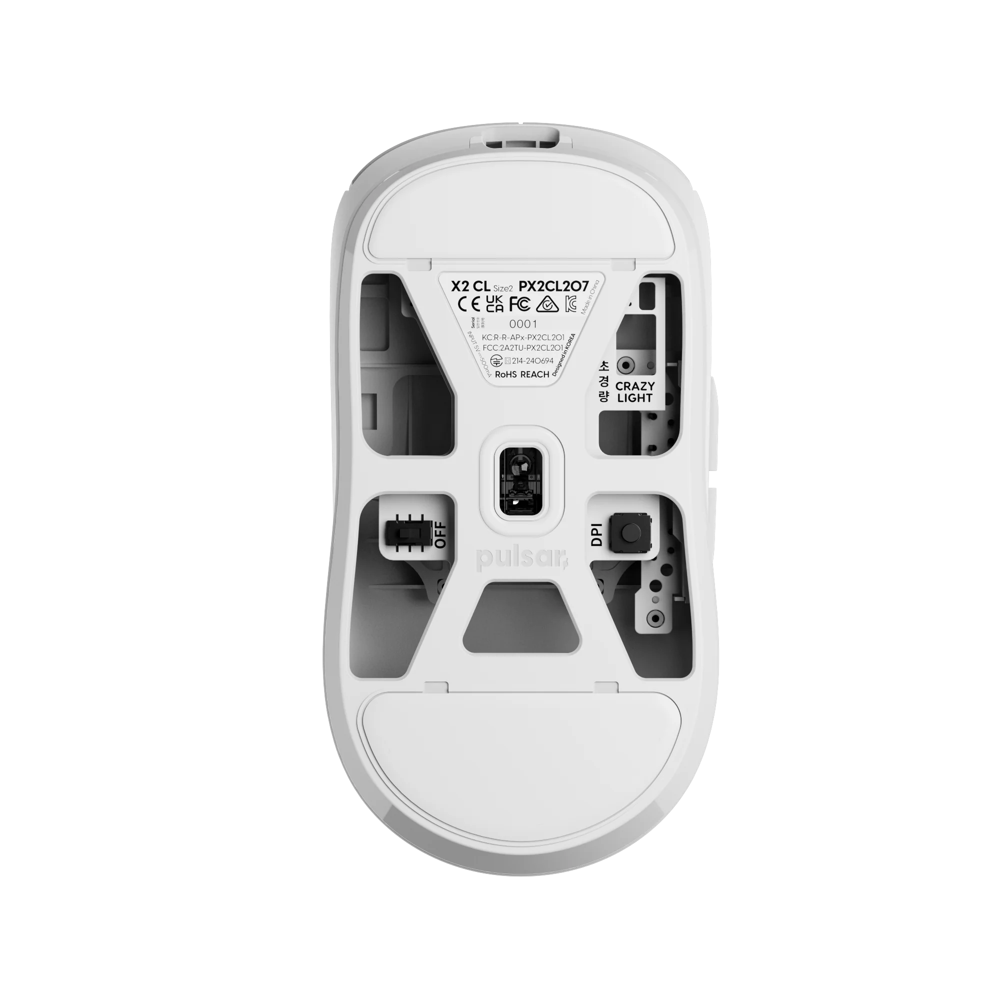 Pulsar X2 CrazyLight Medium 8K 35g Ultra-Lightweight Wireless Gaming Mouse - Image 5