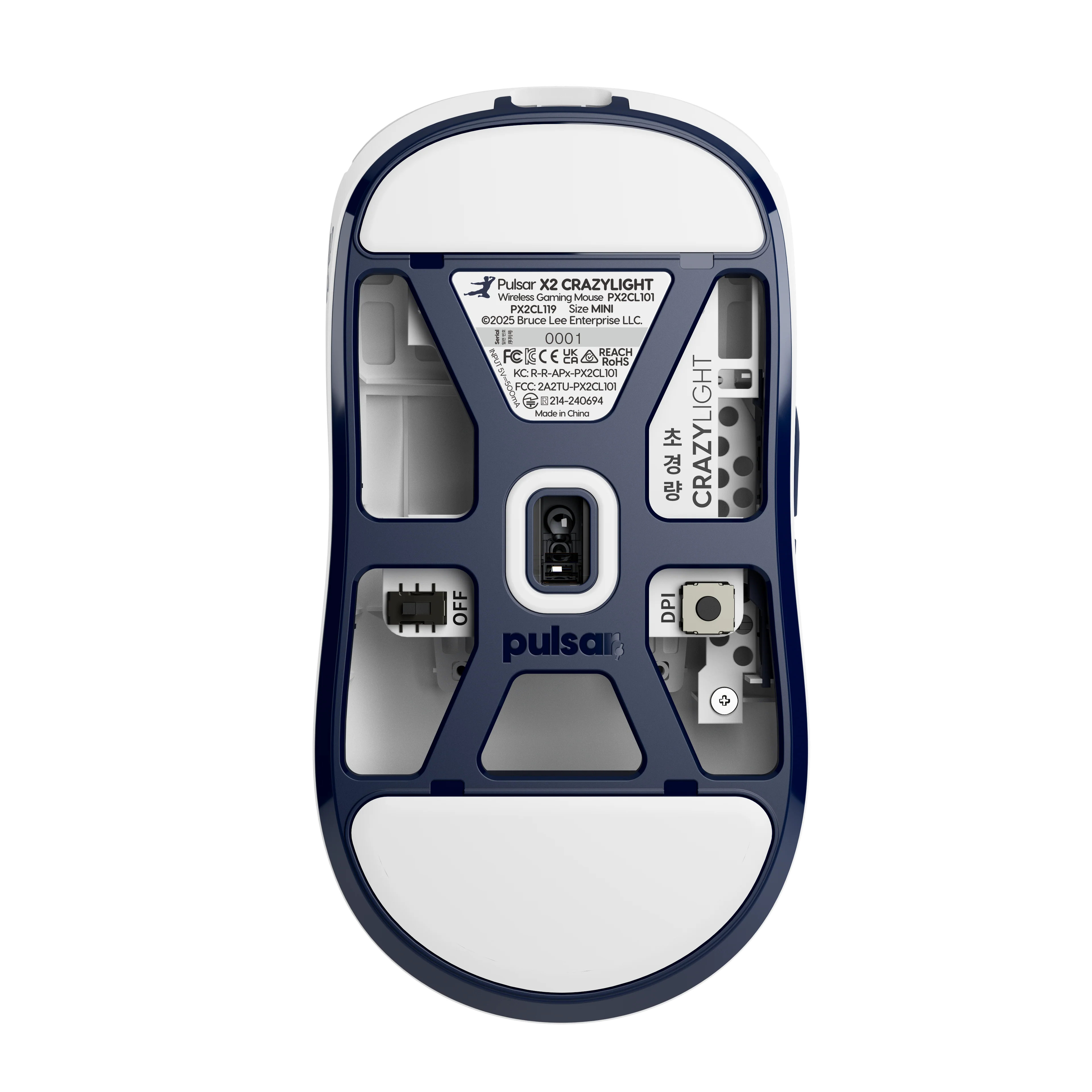 Pulsar X2 CrazyLight Medium 8K 35g Ultra-Lightweight Wireless Gaming Mouse - Bruce Lee 85th Edition - Image 2