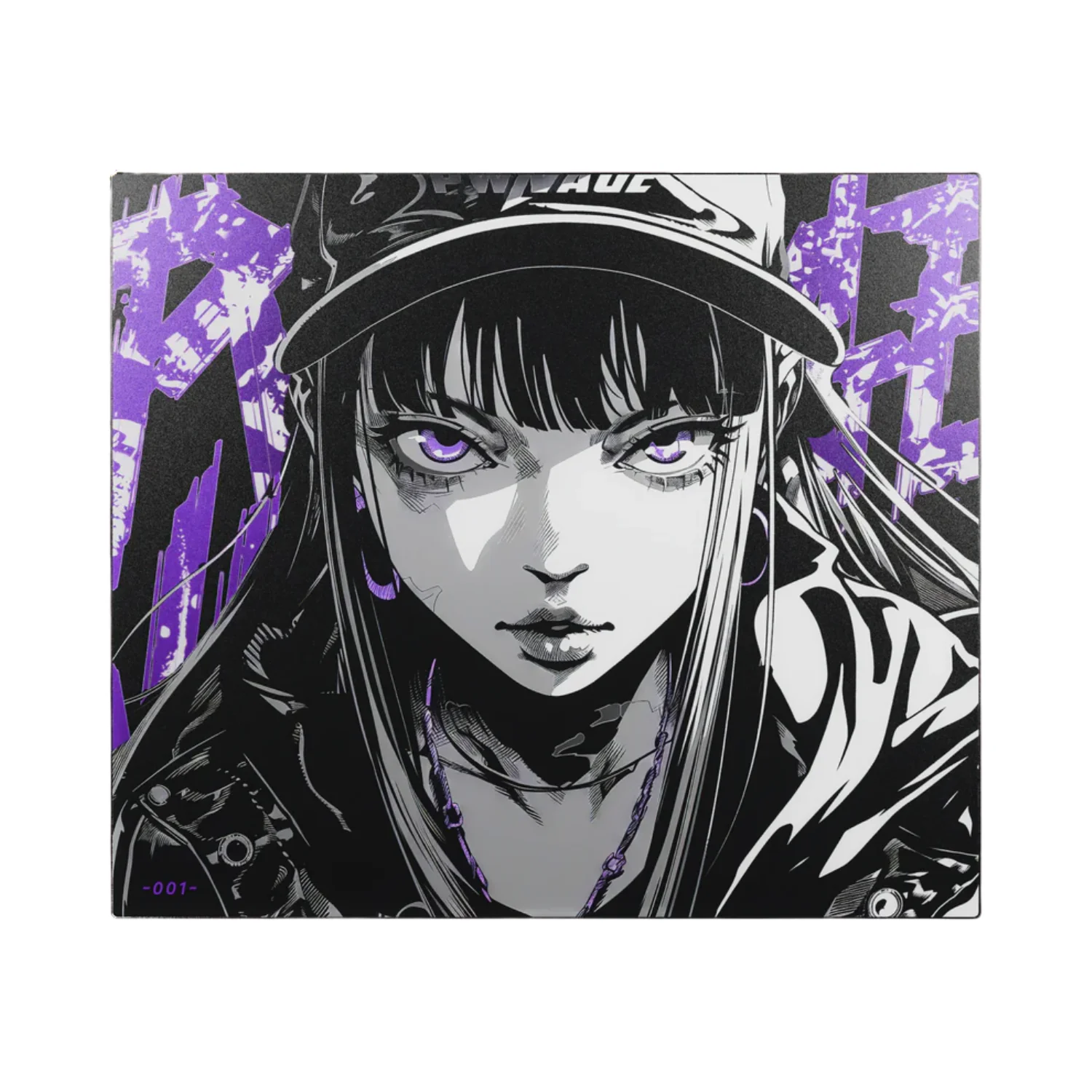 Pwnage Nyomi Purple Limited Edition 420x490x3mm Glass Mousepad - Image 3