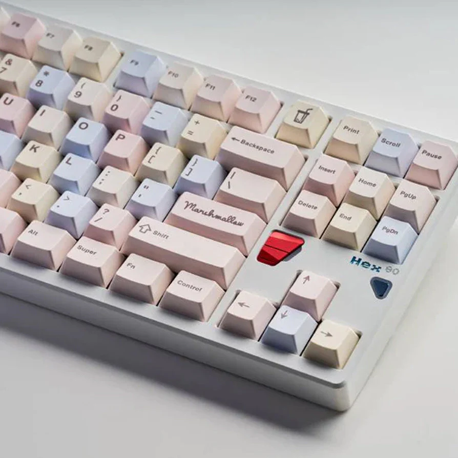 Qwertykeys Cherry profile Bubble Tea Marshmallow Dye-sub PBT keycaps - Image 3