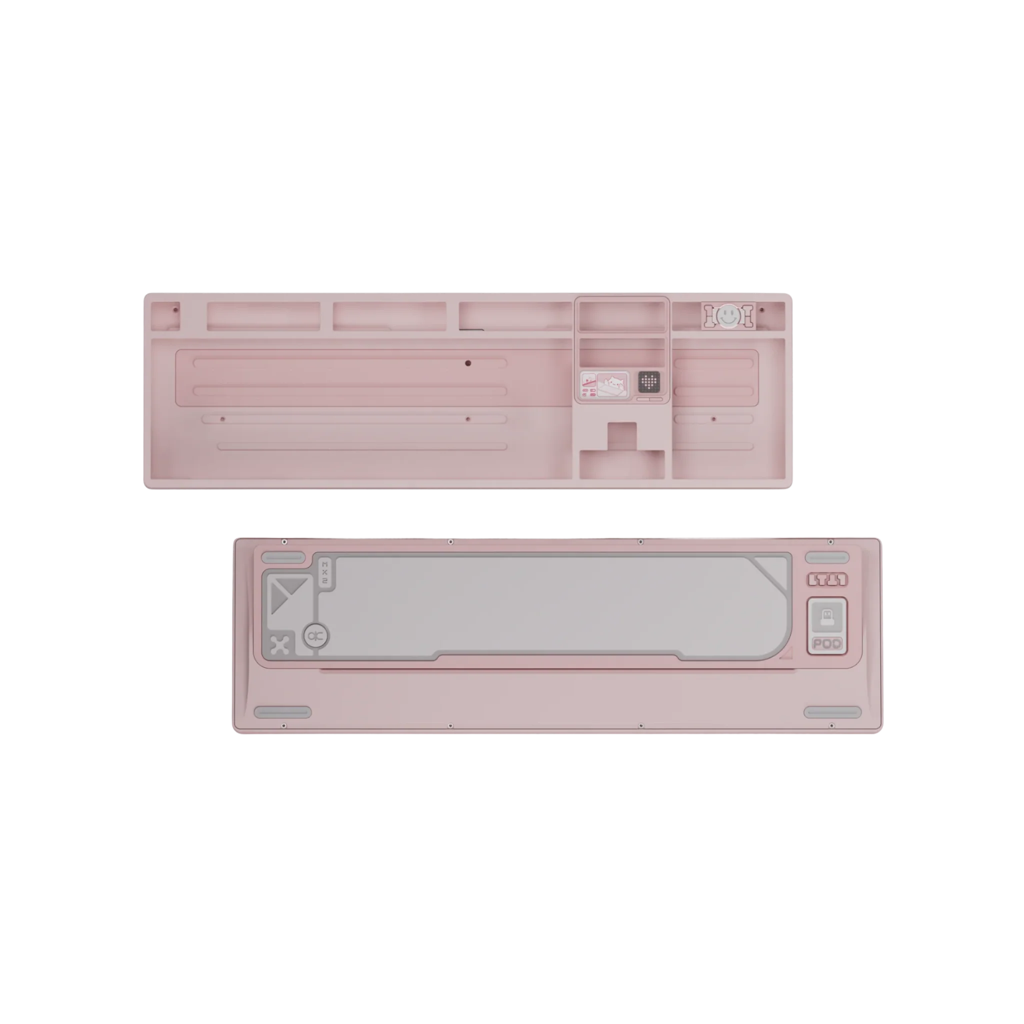 Qwertykeys QK101 Custom Wireless Mechanical Keyboard Barebone (WK Layout) (1.2mm Tri-mode Flex-cut Hotswap PCB) (Per-key RGB) (FR4 plate without cushion) (PCB-stab) - Image 4