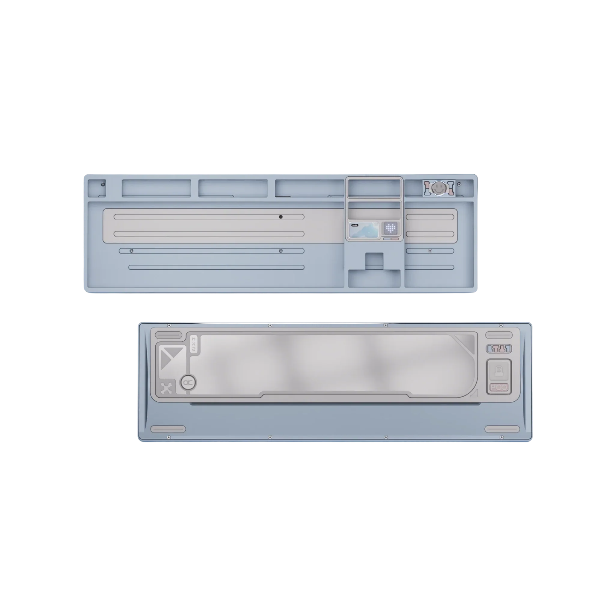 Qwertykeys QK101 Custom Wireless Mechanical Keyboard Barebone (WK Layout) (1.2mm Tri-mode Flex-cut Hotswap PCB) (Per-key RGB) (FR4 plate without cushion) (PCB-stab) - Image 5