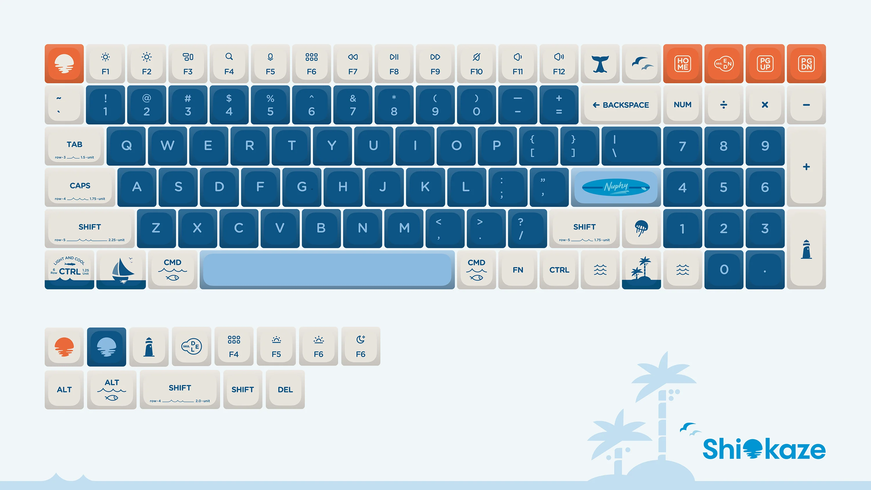 NuPhy Shiokaze nSA Dye-sub PBT Keycaps - Image 4