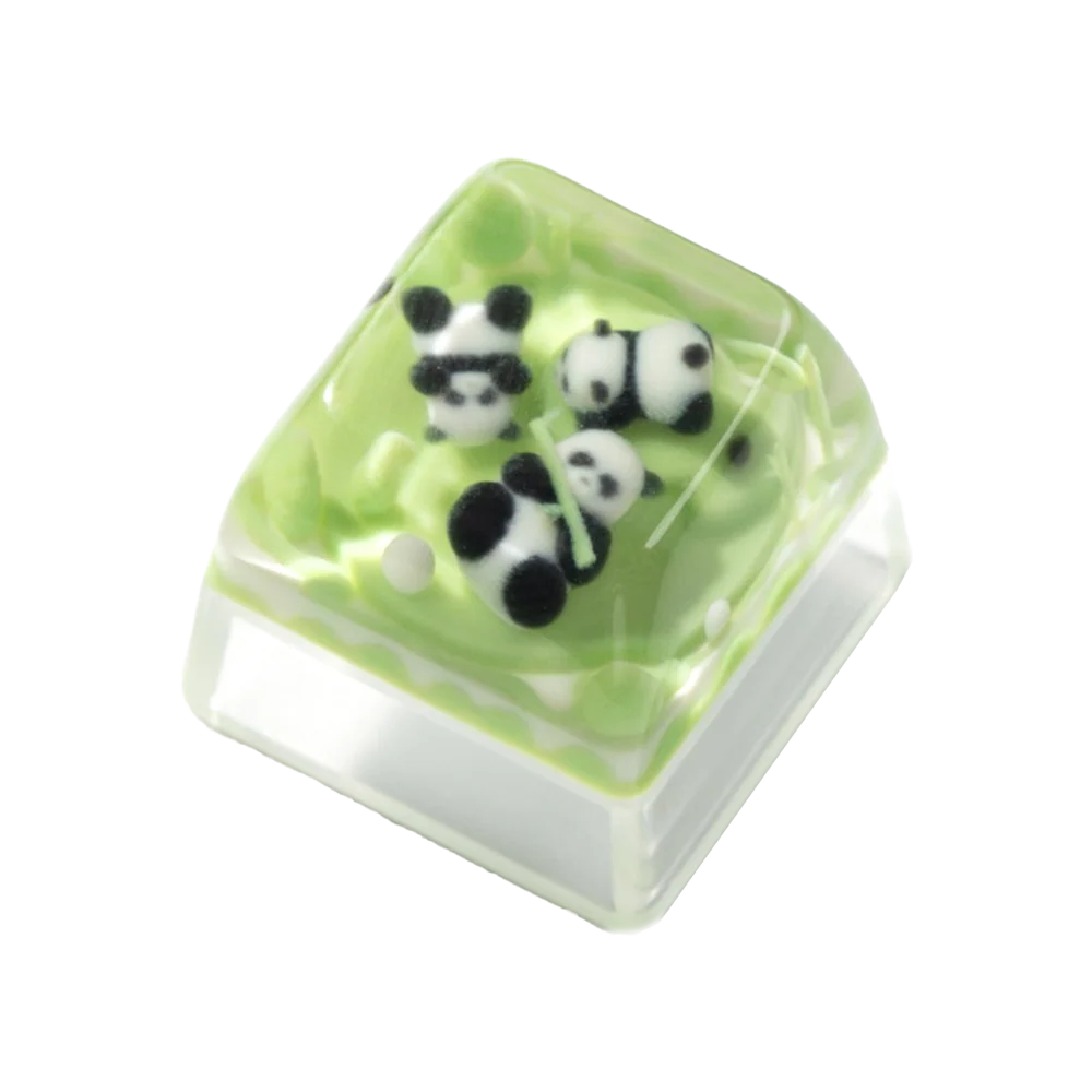 Three Pandas Resin Artisan Keycap