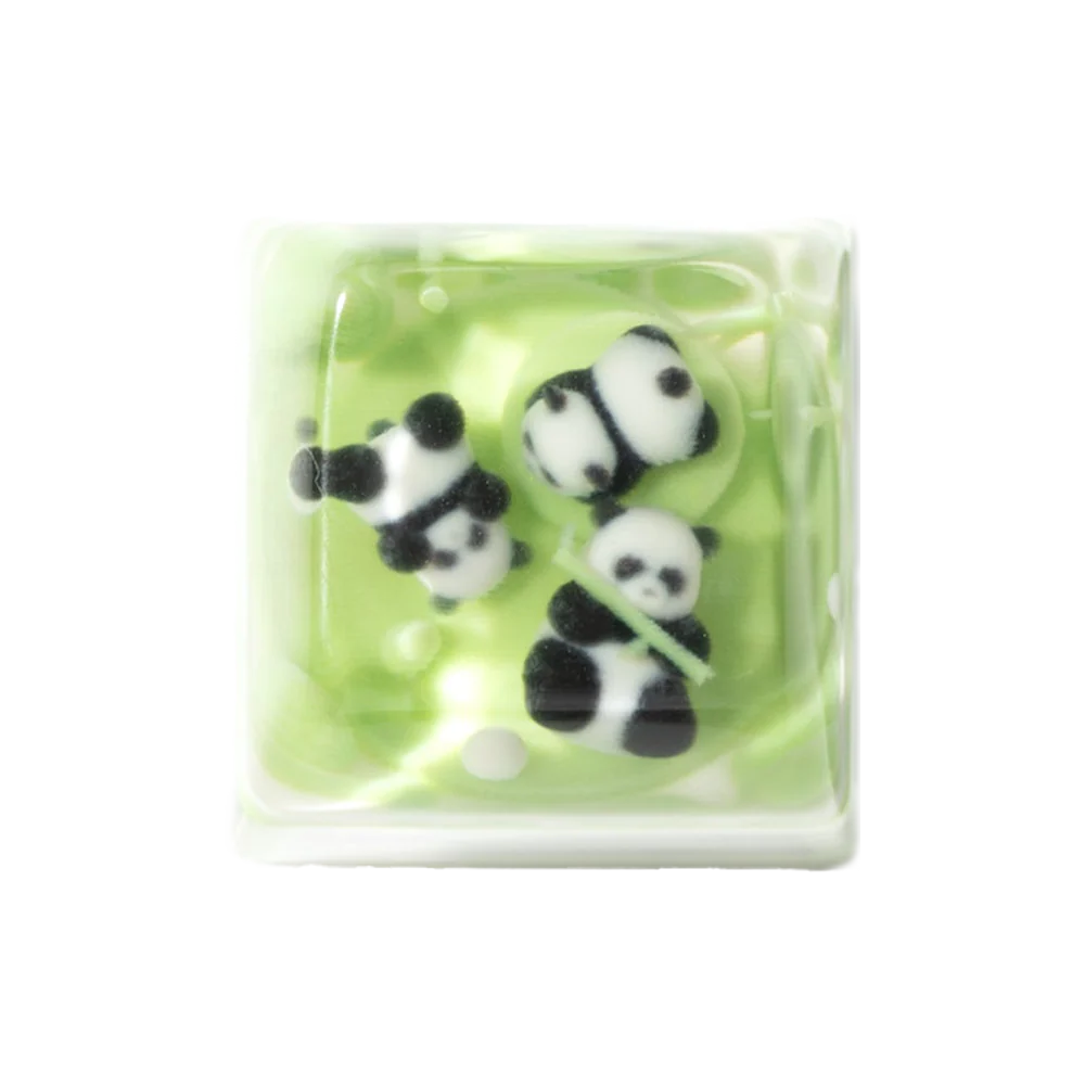 Three Pandas Resin Artisan Keycap - Image 2