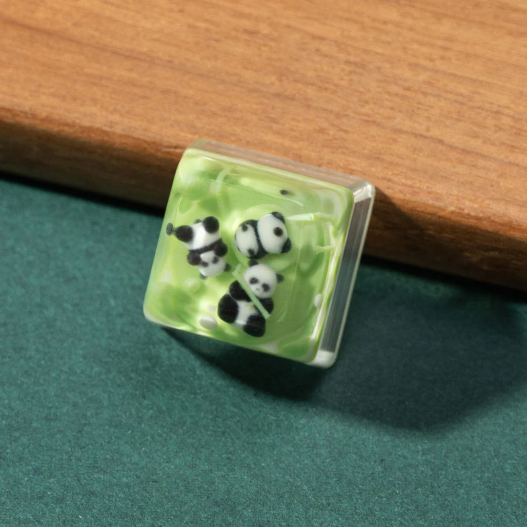 Three Pandas Resin Artisan Keycap - Image 5