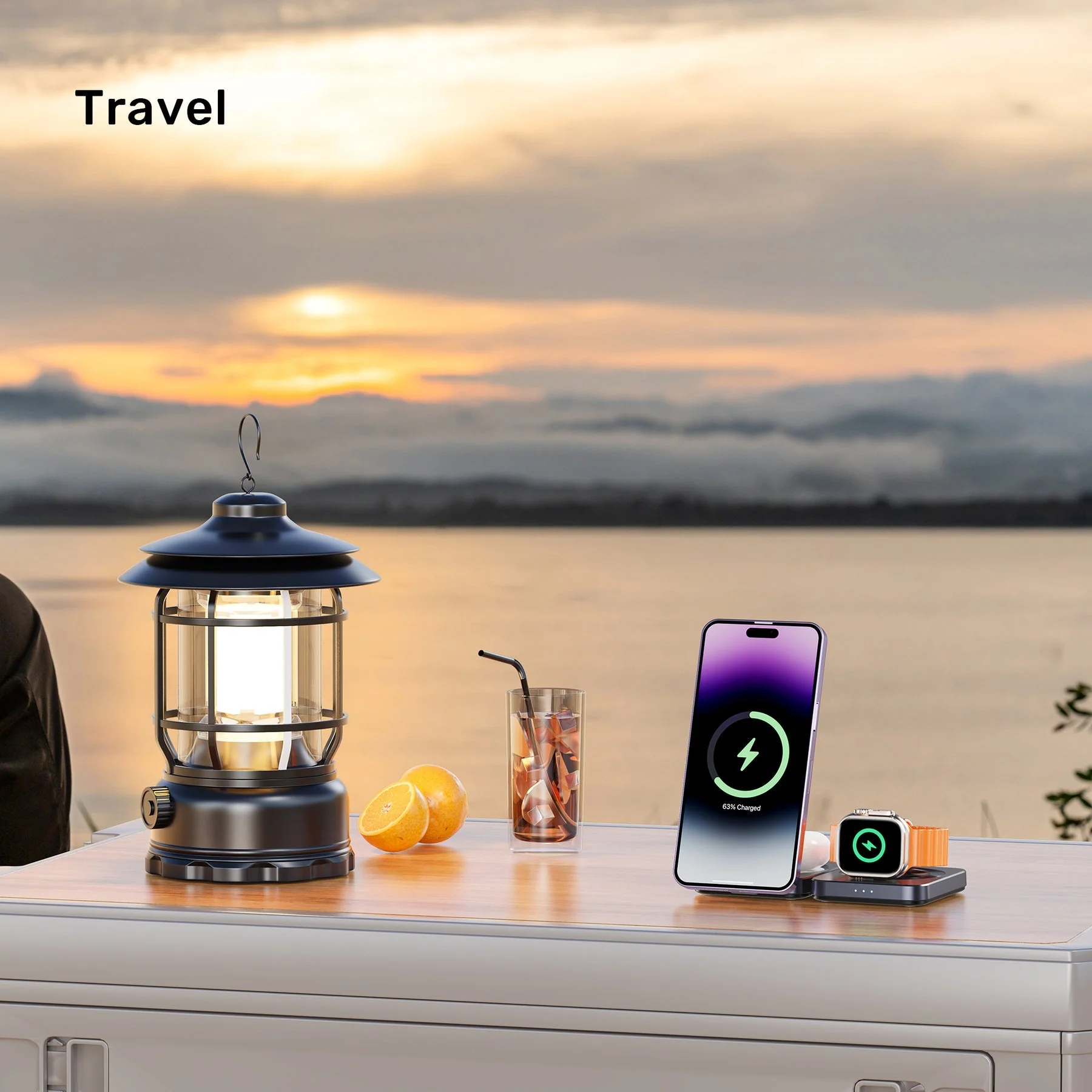 Unitek Qi2 Foldable 3-in-1 Wireless Charging Station iPhone 15W / Apple Watch 2.5W / Airpod 3W (Black) - Image 20