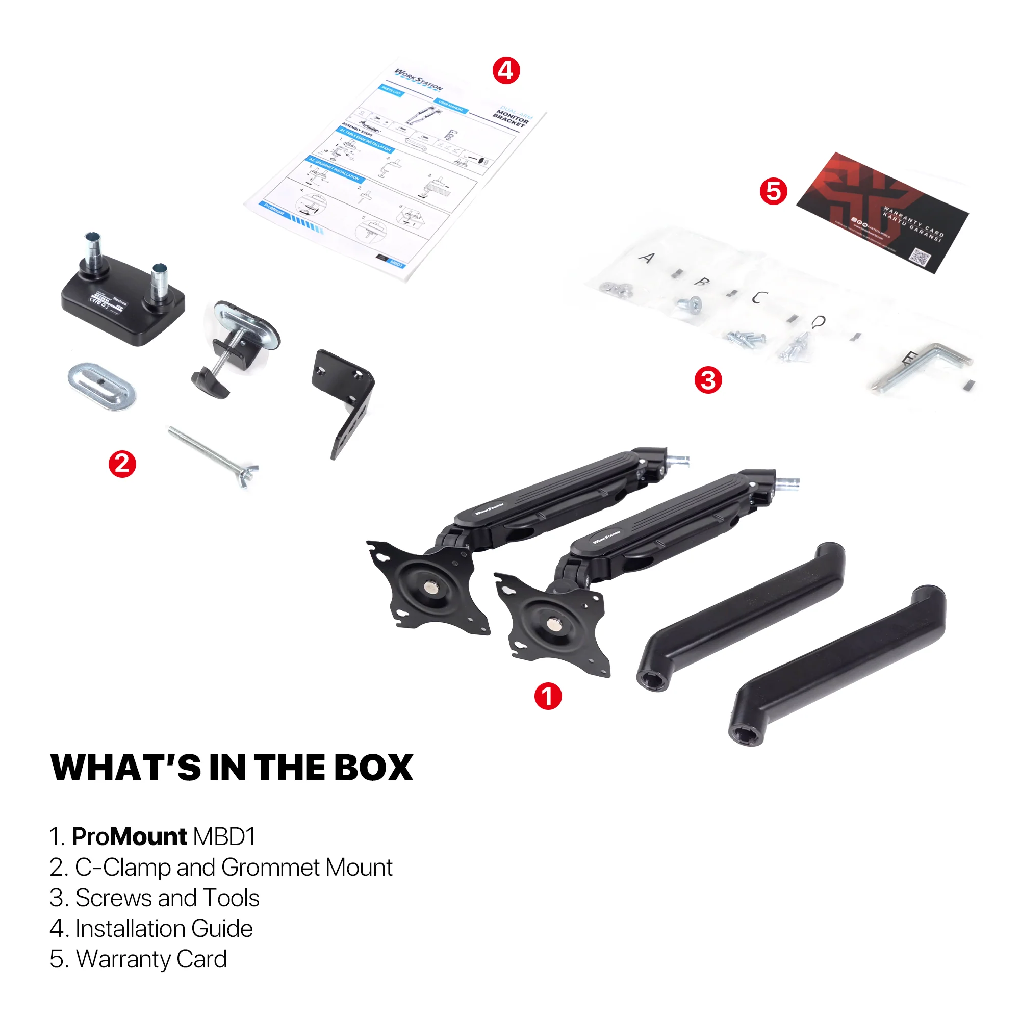 WorkStation MBD01 Dual-Arm Monitor Bracket 90 degree tilt for 13" to 32" Screen - Image 15