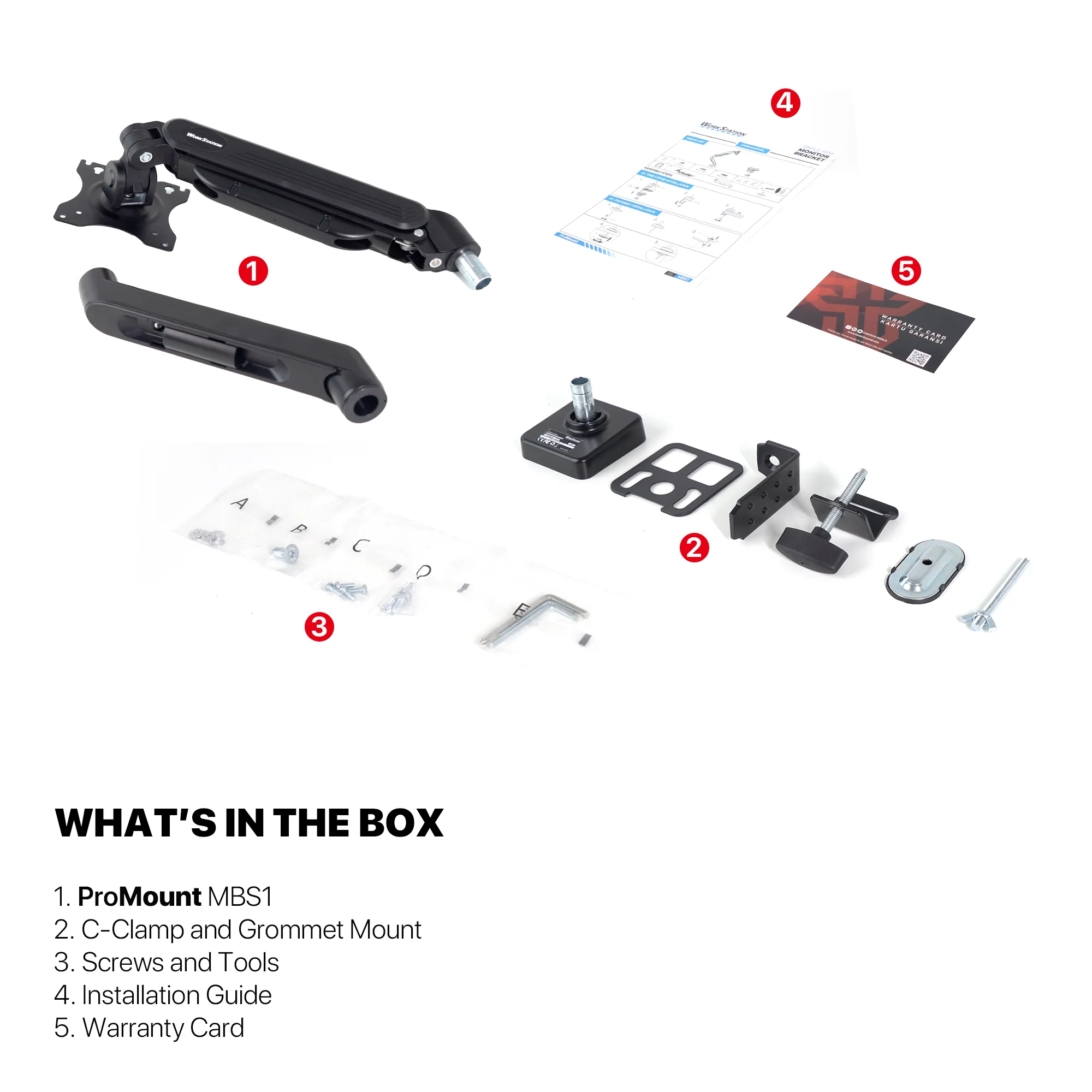 Fantech WorkStation MBS1 Single-Arm Monitor Bracket 90 Degree Tilt - Image 14