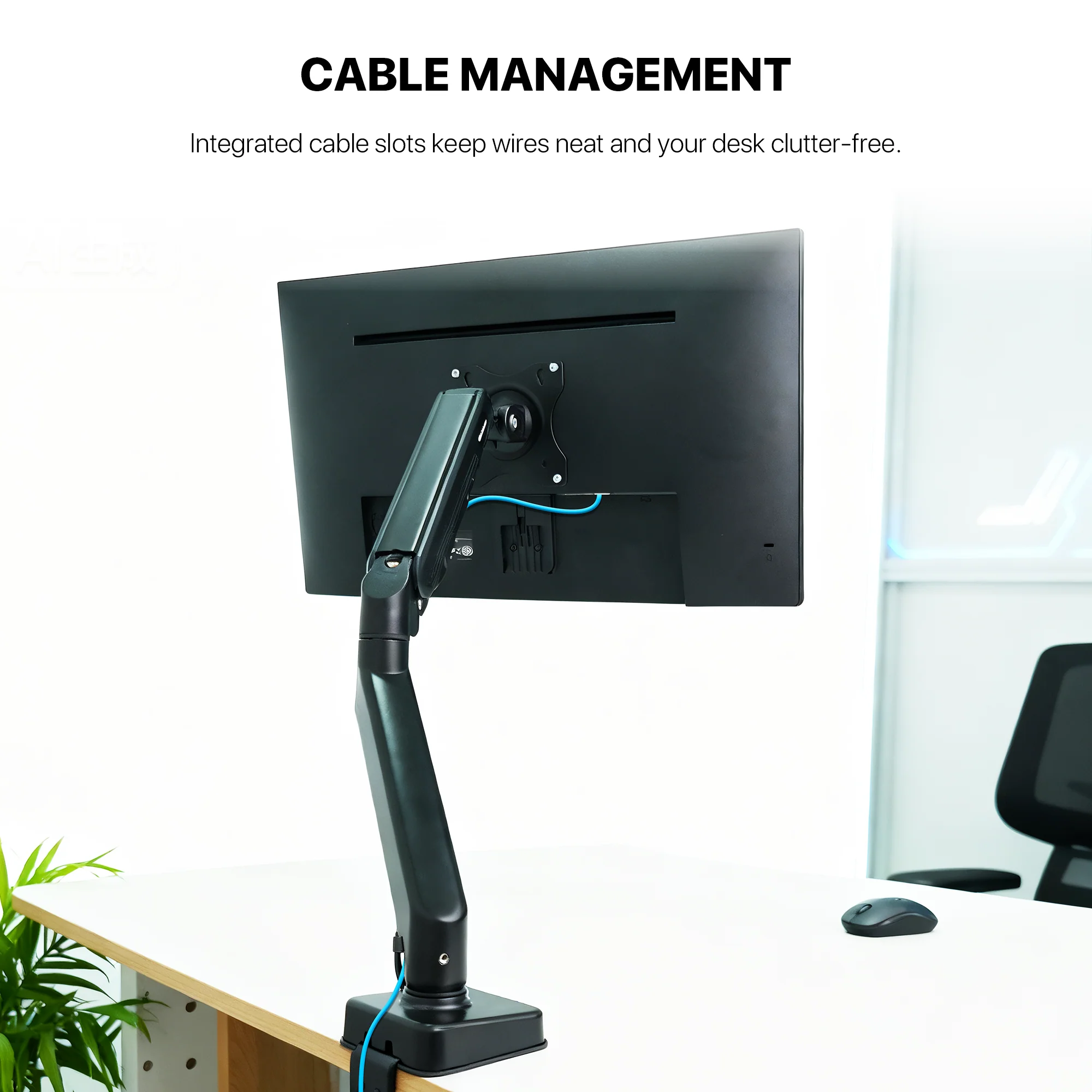 Fantech WorkStation MBS1 Single-Arm Monitor Bracket 90 Degree Tilt - Image 5