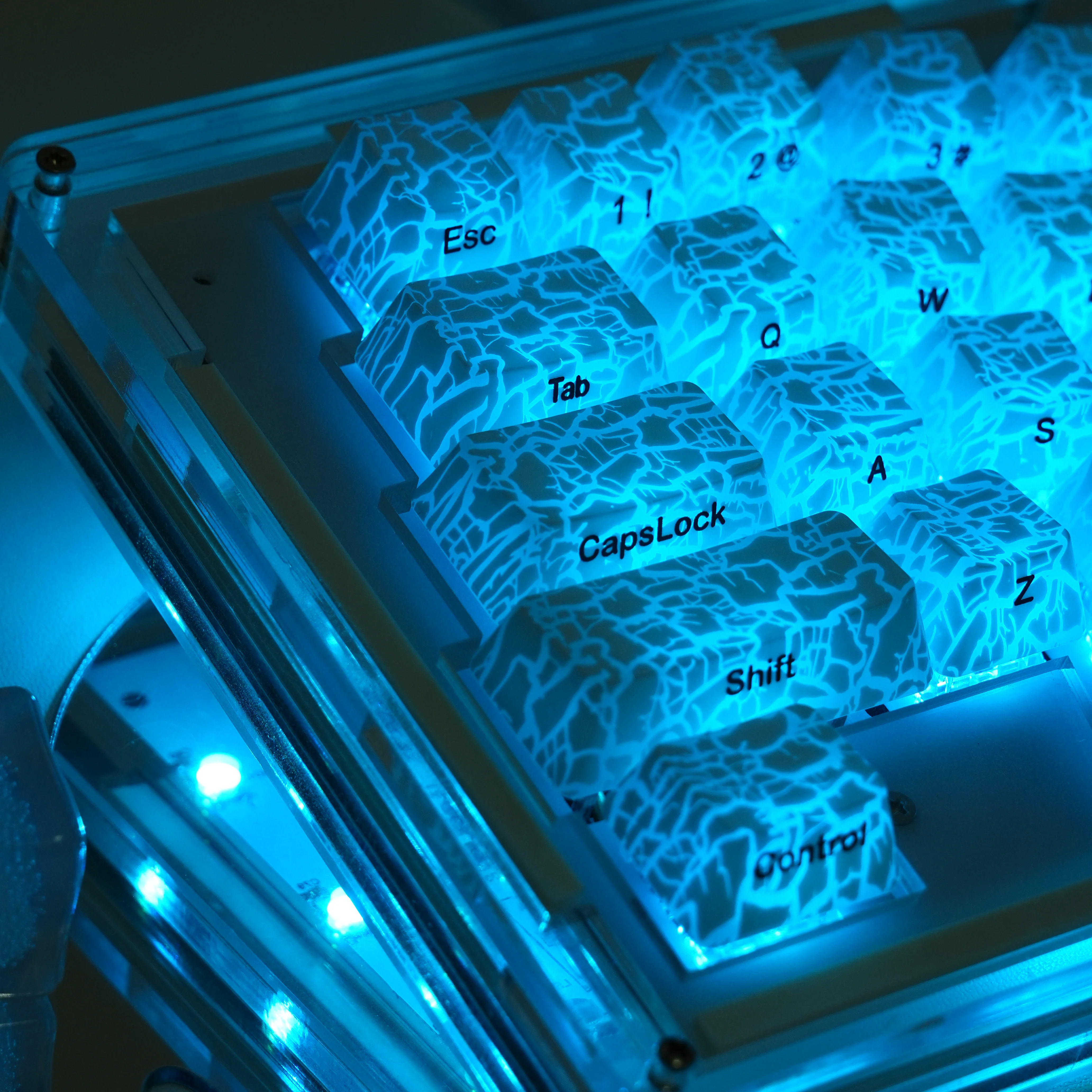 XVX Ice Crack series Pattern Shine Keycaps - Image 3