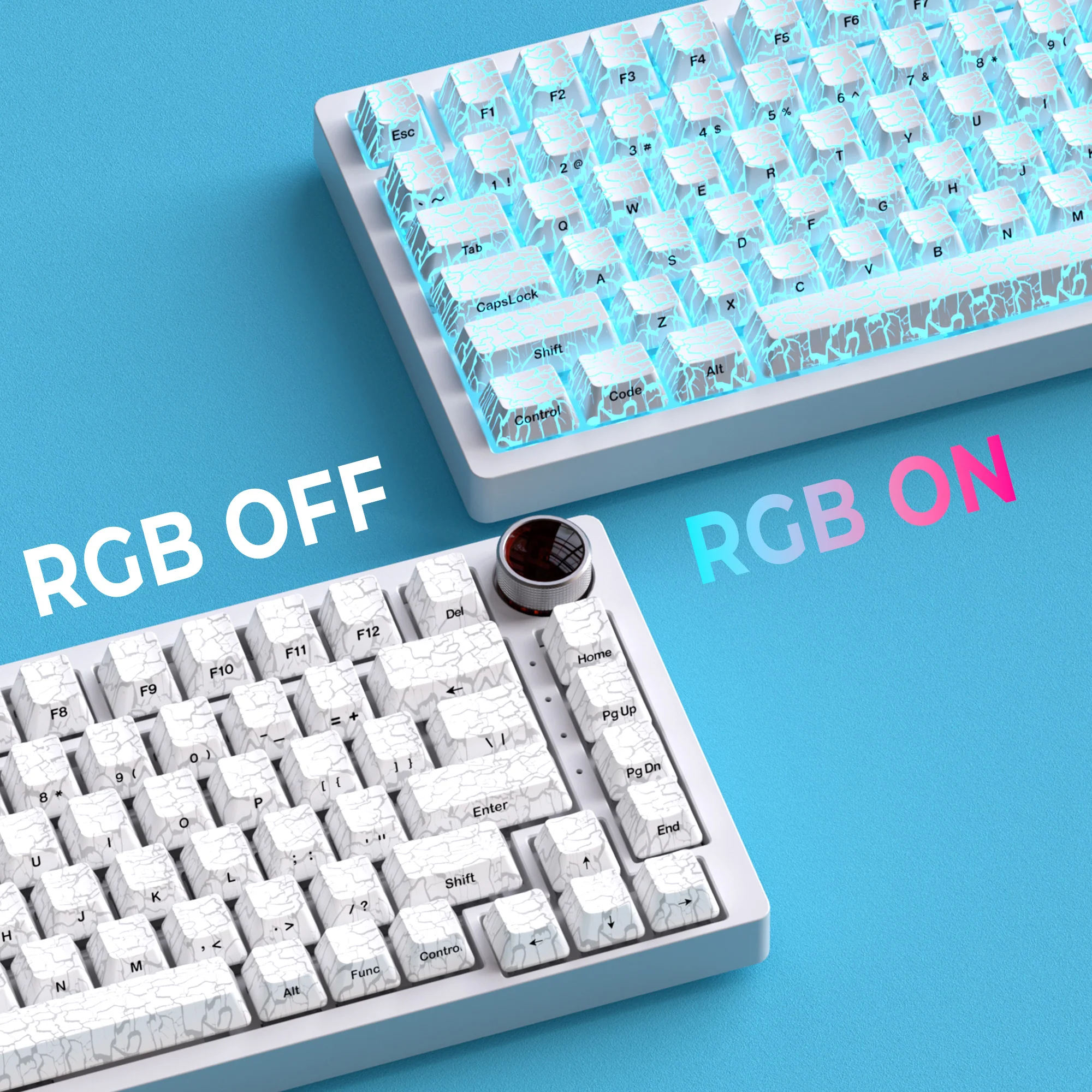 XVX Ice Crack series Pattern Shine Keycaps - Image 7