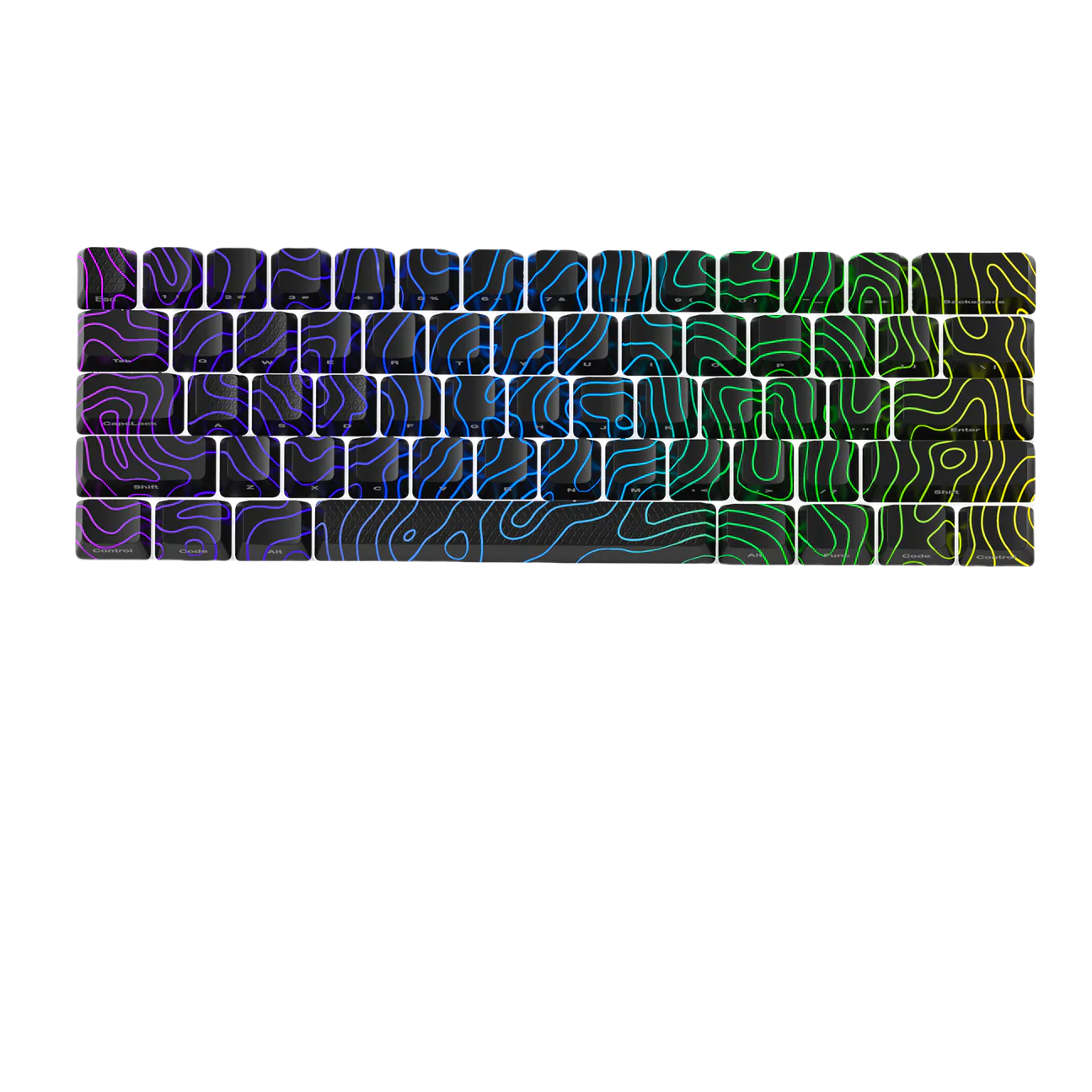 XVX Topographic New Version Pattern Shine-Through OEM Profile IMD-Tech Keycap Set