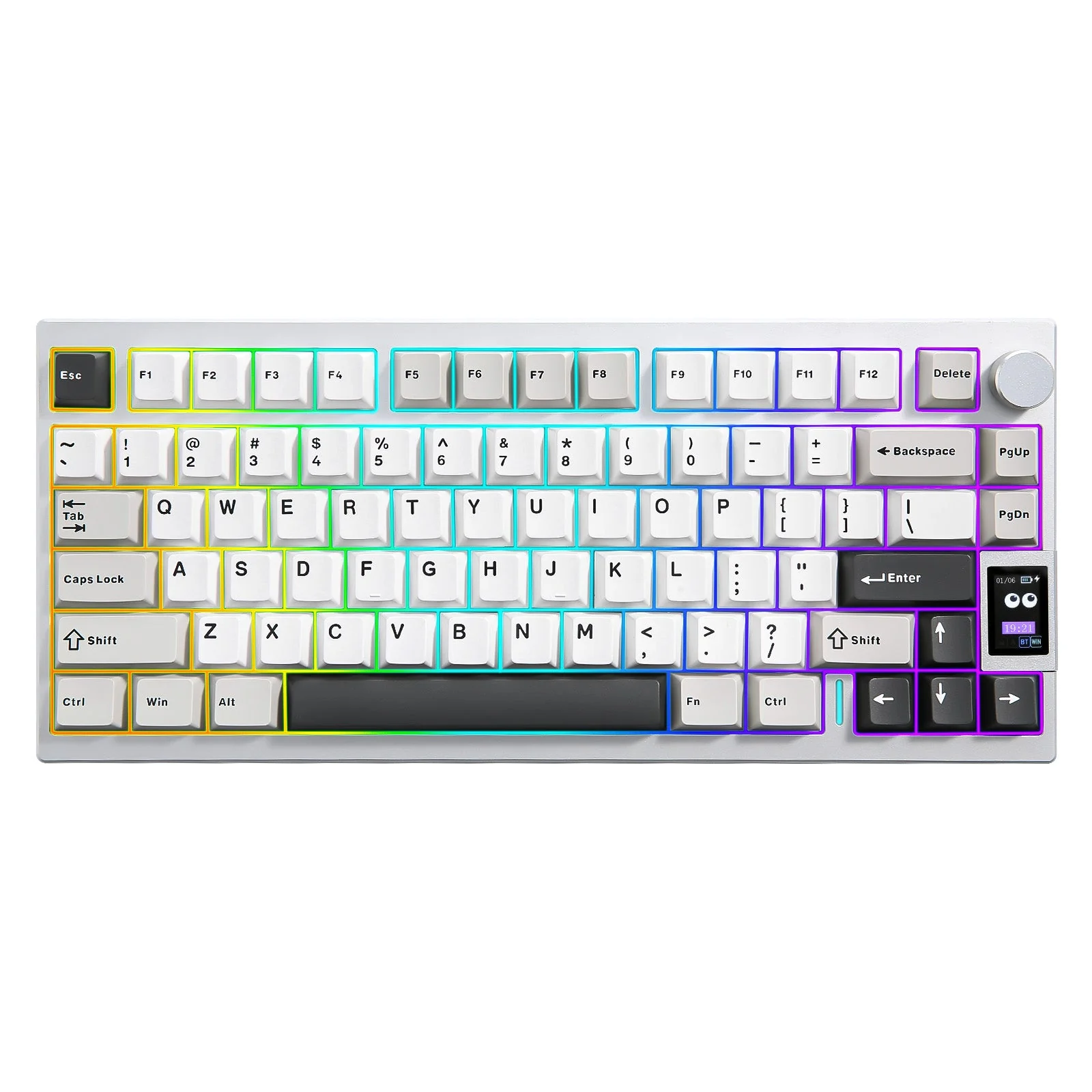 YUNZII AL80 QMK Aluminum Wireless Mechanical Keyboard with LCD Screen - Image 22