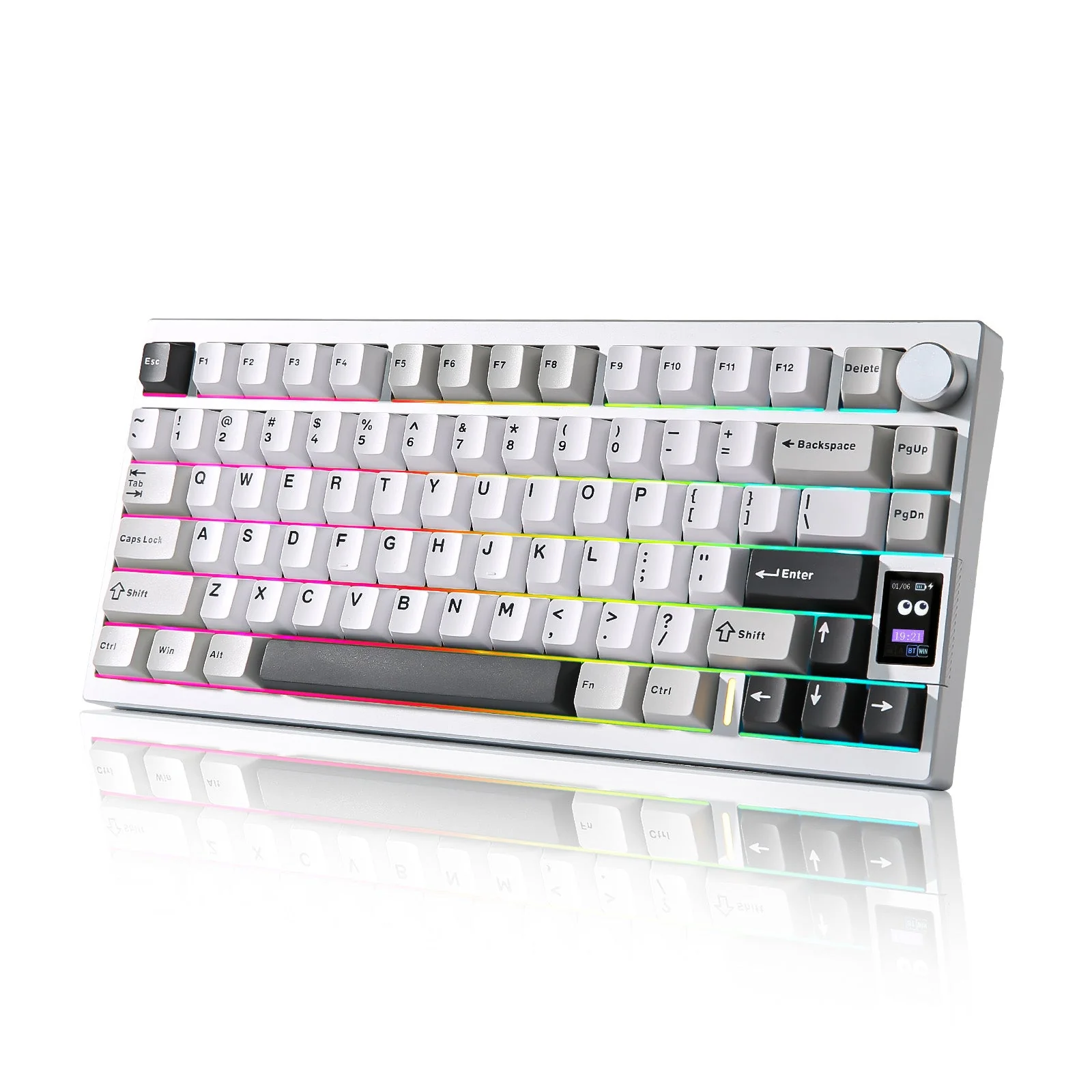 YUNZII AL80 QMK Aluminum Wireless Mechanical Keyboard with LCD Screen - Image 23