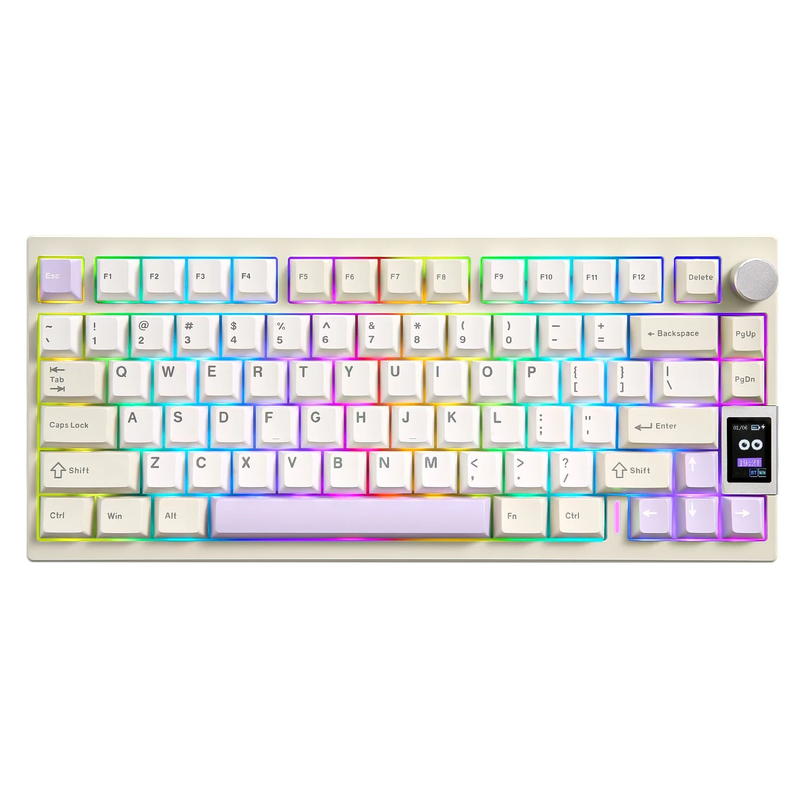 YUNZII AL80 QMK Aluminum Wireless Mechanical Keyboard with LCD Screen - Image 25