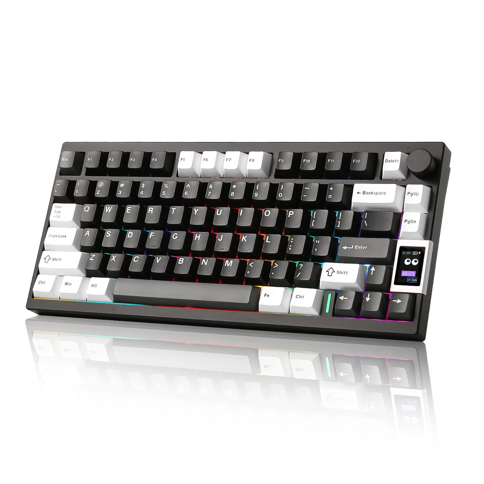 YUNZII AL80 QMK Aluminum Wireless Mechanical Keyboard with LCD Screen - Image 3
