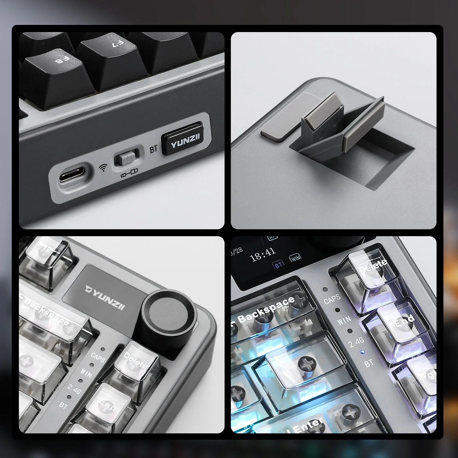 YUNZII B75 PRO MAX QMK/VIA Knob TFT Screen Wireless Mechanical Keyboard - Image 16