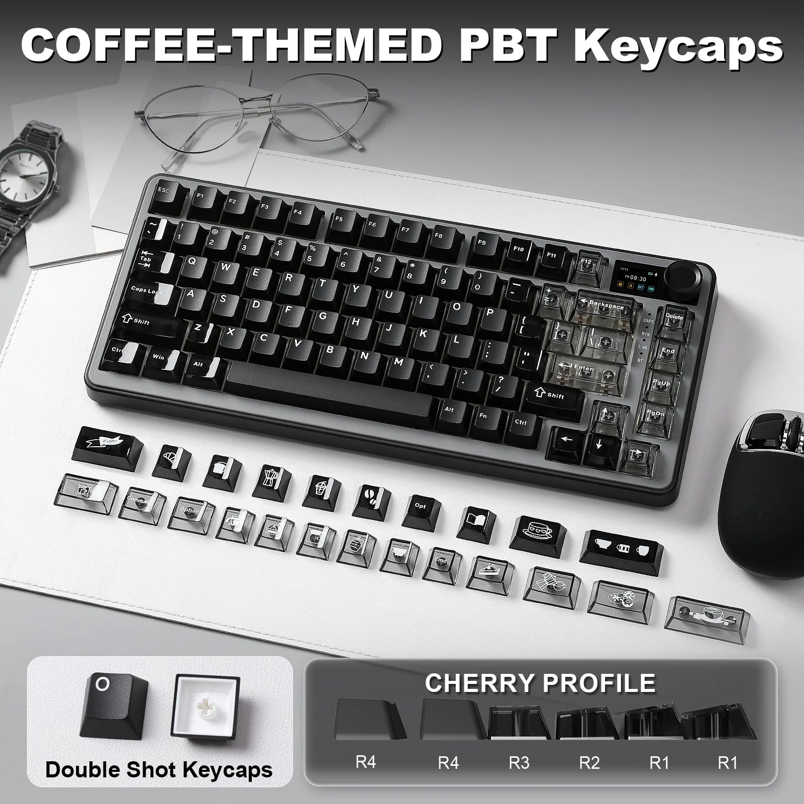 YUNZII B75 PRO MAX QMK/VIA Knob TFT Screen Wireless Mechanical Keyboard - Image 17