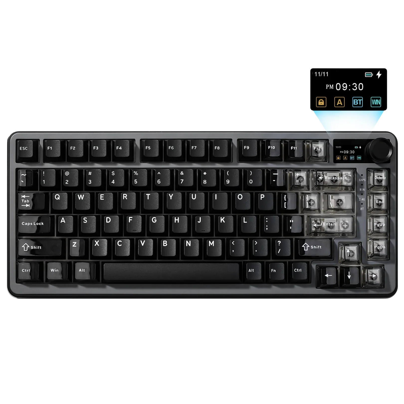 YUNZII B75 PRO MAX QMK/VIA Knob TFT Screen Wireless Mechanical Keyboard - Image 2