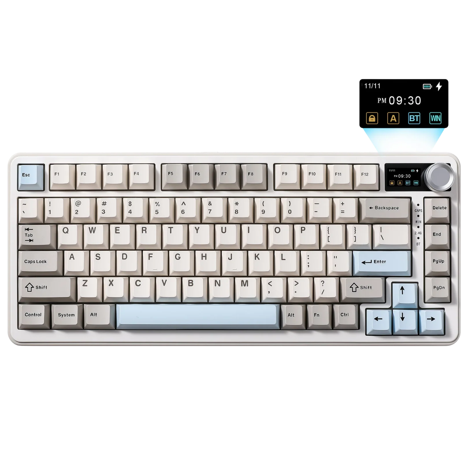 YUNZII B75 PRO MAX QMK/VIA Knob TFT Screen Wireless Mechanical Keyboard - Image 3