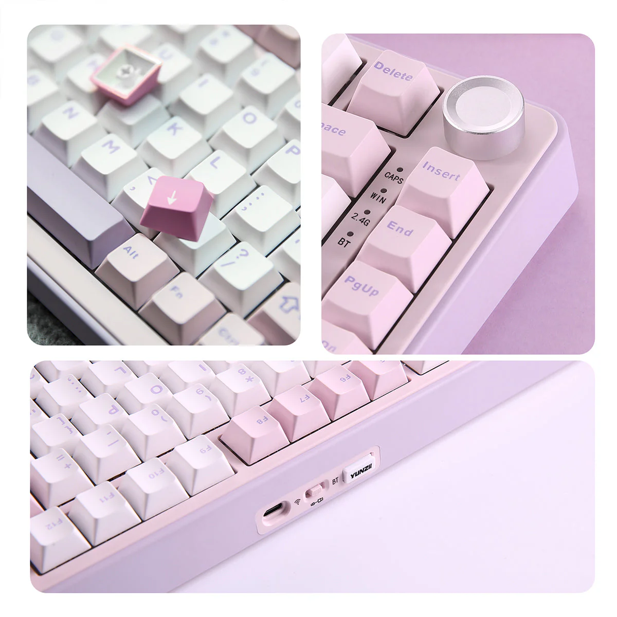 YUNZII B75 Pro Tri-Mode Hot-Swap Wireless Mechanical Keyboard - Image 14