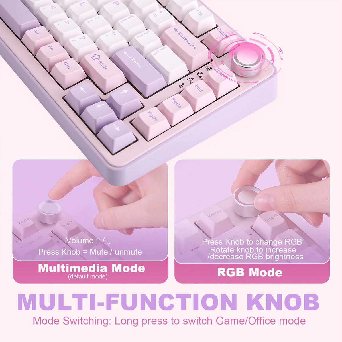 YUNZII B75 Pro Tri-Mode Hot-Swap Wireless Mechanical Keyboard - Image 22
