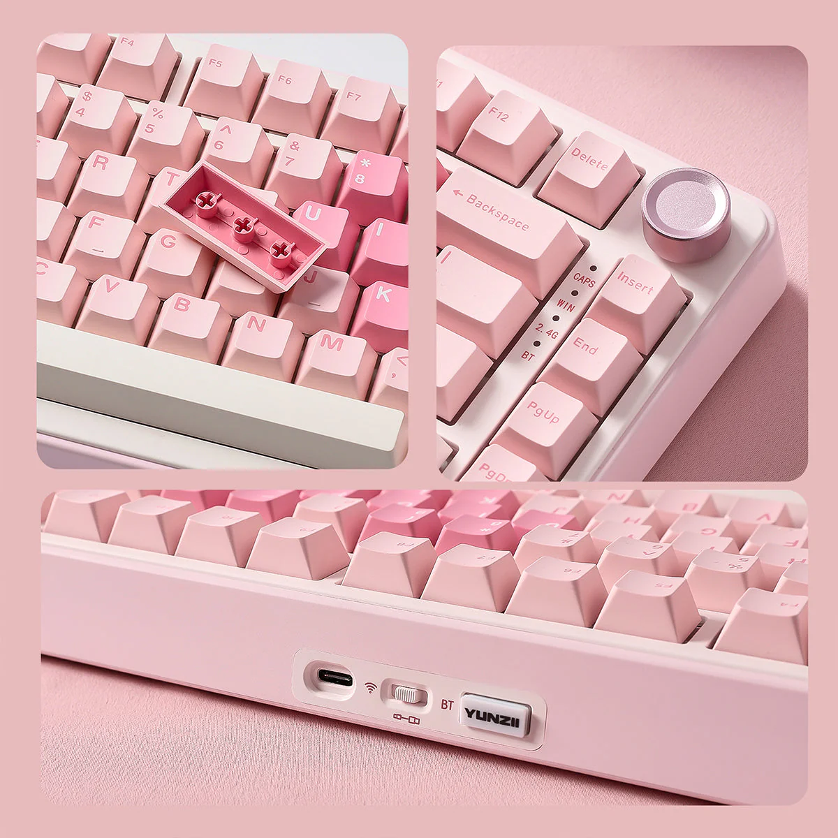 YUNZII B75 Pro Tri-Mode Hot-Swap Wireless Mechanical Keyboard - Image 24