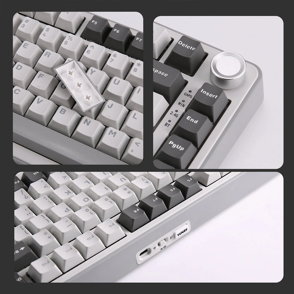 YUNZII B75 Pro Tri-Mode Hot-Swap Wireless Mechanical Keyboard - Image 8