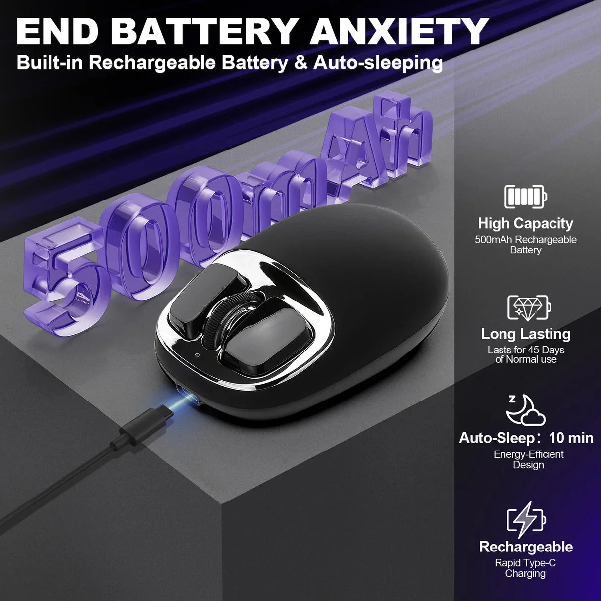 YUNZII C1 Silicone Tri-Mode Wireless Custom Mouse - Image 14
