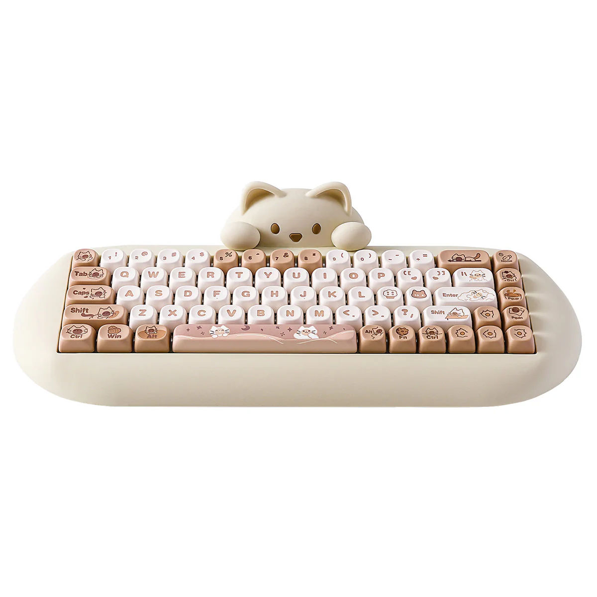YUNZII C68 Meow Bluetooth Wireless Mechanical Cat Keyboard Milk Switch - Image 3
