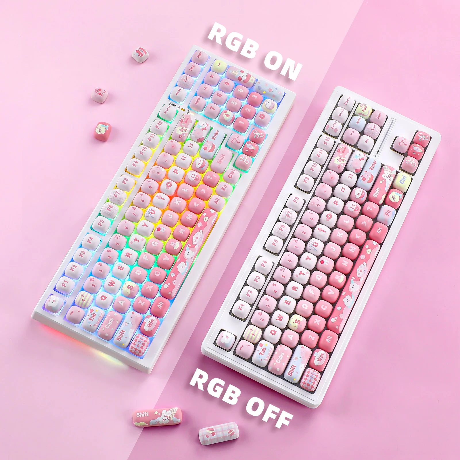 YUNZII Ice Cream MOG Profile PBT Keycap Set - 138 keys - Image 10
