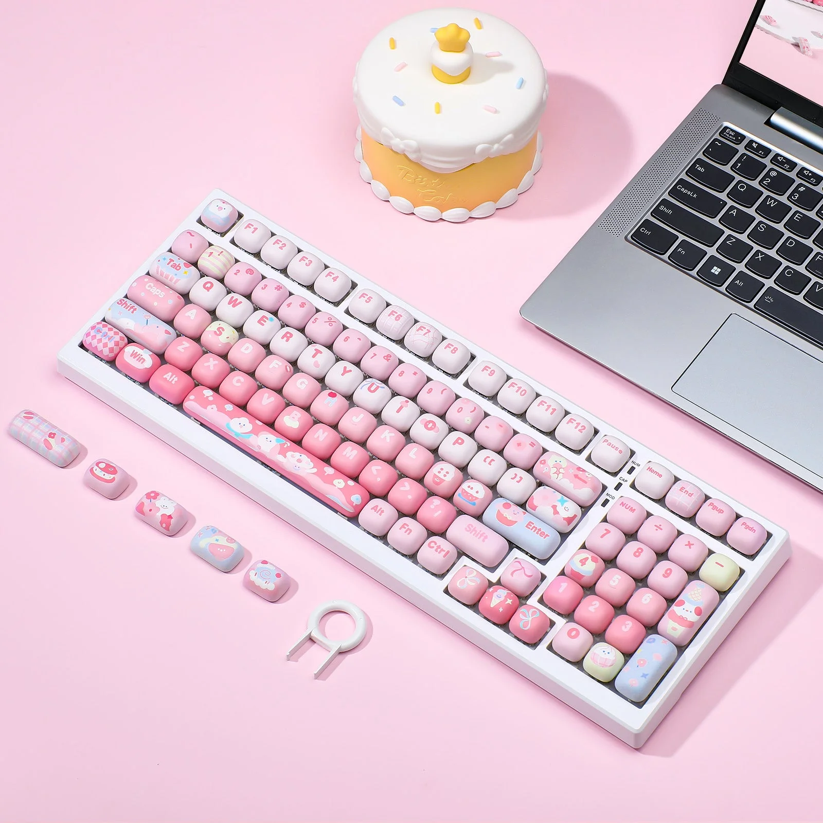 YUNZII Ice Cream MOG Profile PBT Keycap Set - 138 keys - Image 11