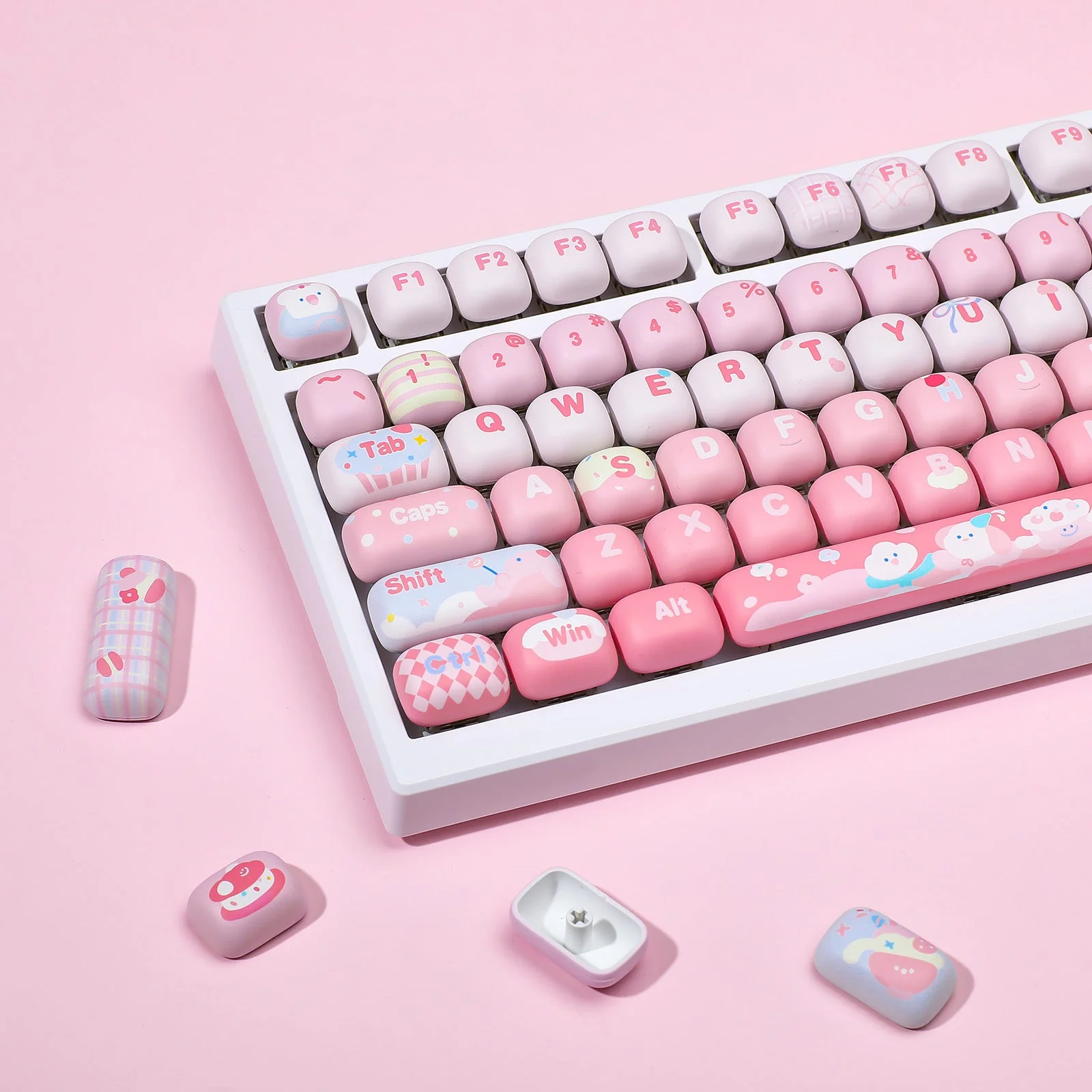 YUNZII Ice Cream MOG Profile PBT Keycap Set - 138 keys - Image 12